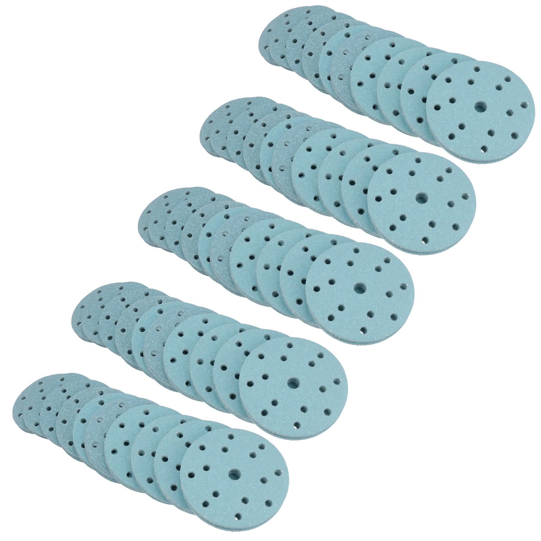 150 mm selbstklebende Keramik-Schleifscheiben mit Klettverschluss, Körnung 60
