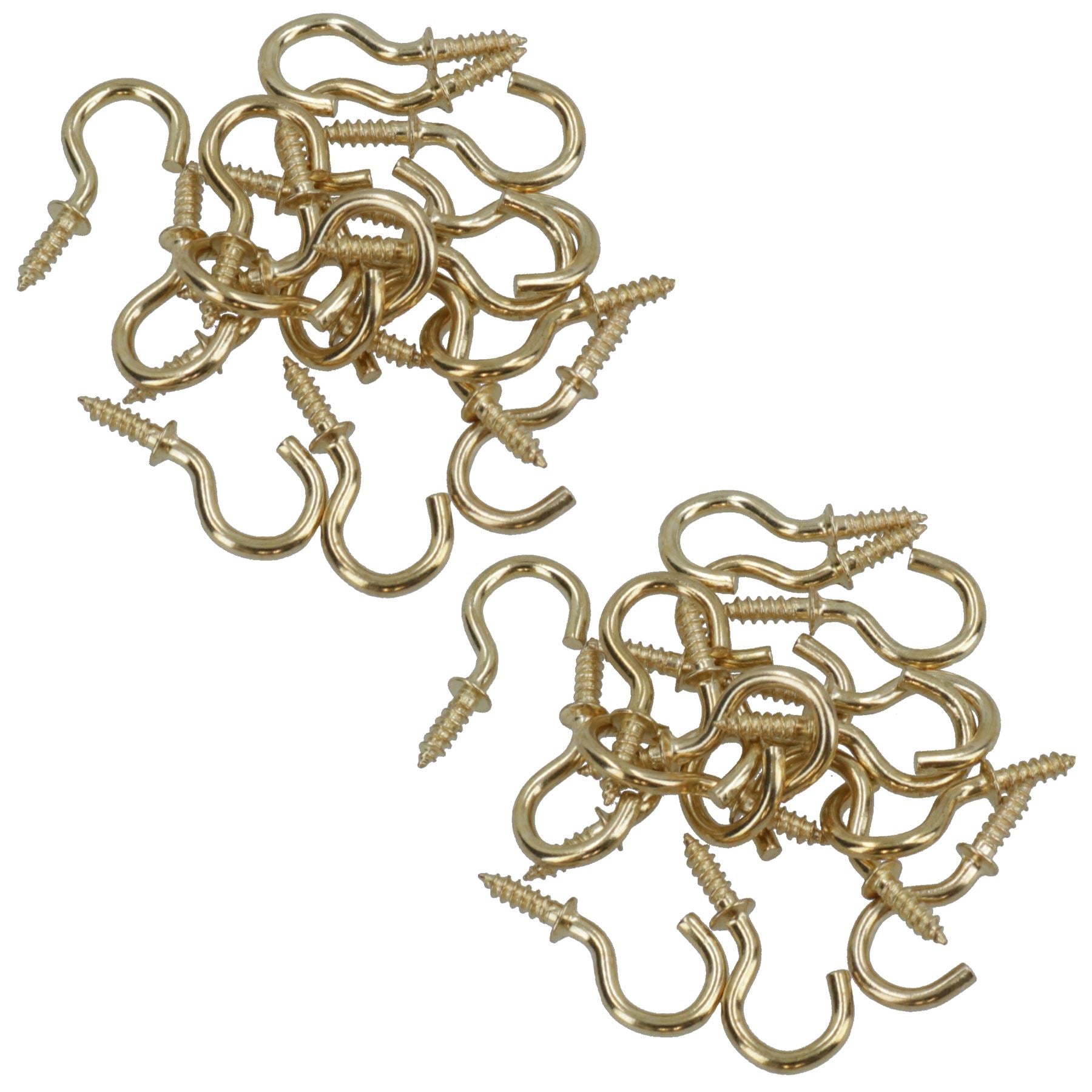 Crochets à vis à épaulement Attaches Cintre Plaqué laiton 8 mm de diamètre 16 mm de longueur