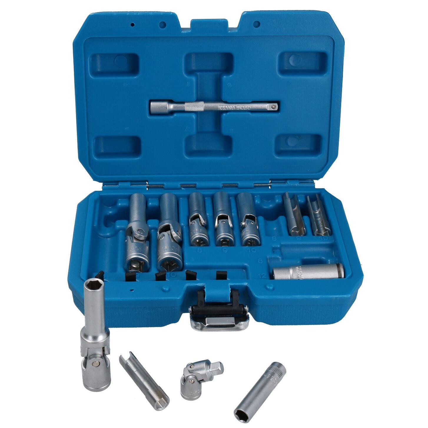 Jeu de douilles flexibles pour bougies de préchauffage extra profondes métriques de 8 mm à 12 mm avec bougies de préchauffage PSG