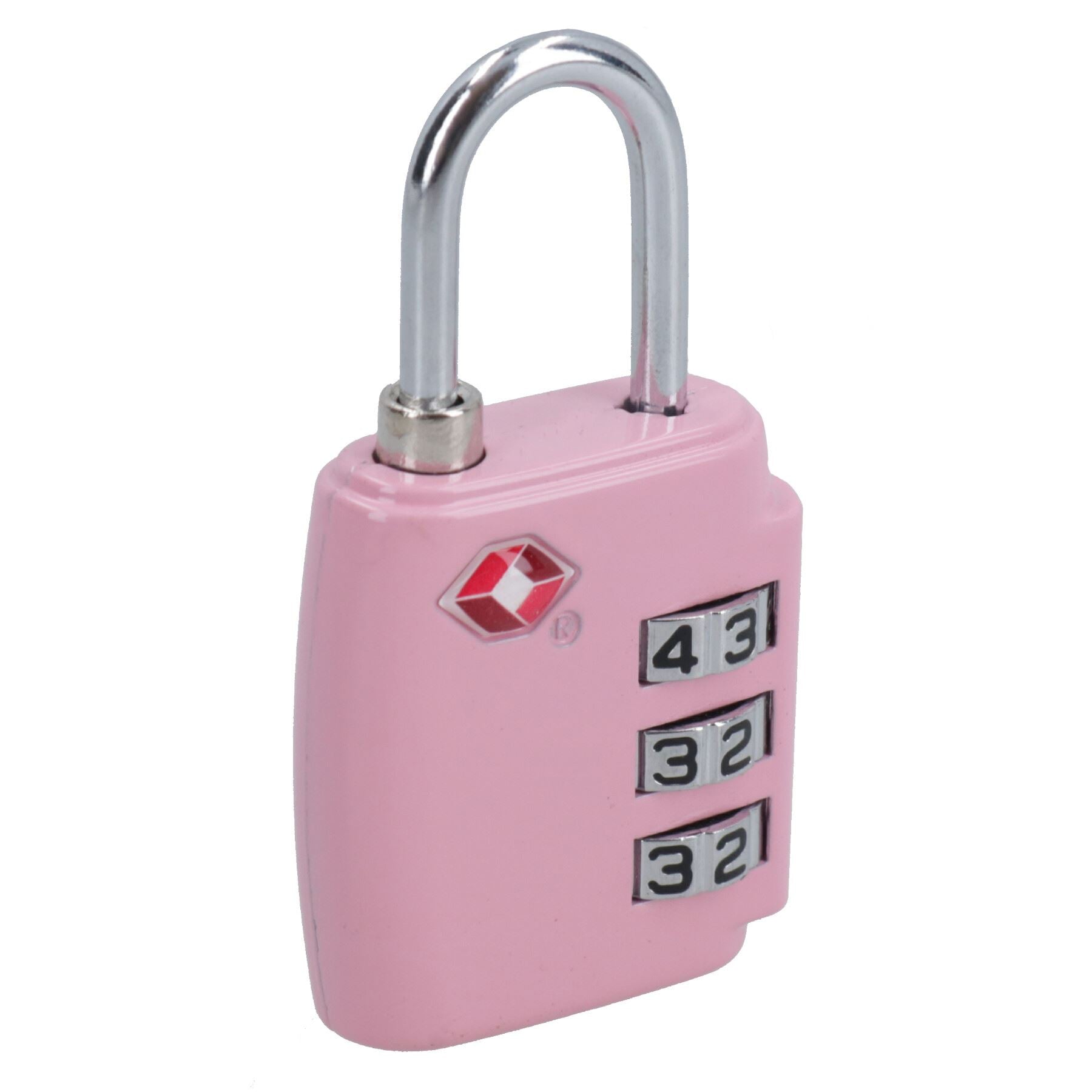 TSA Luggage Padlock Travel Lock 3 Digit Combination for Suitcases Luggage Pink