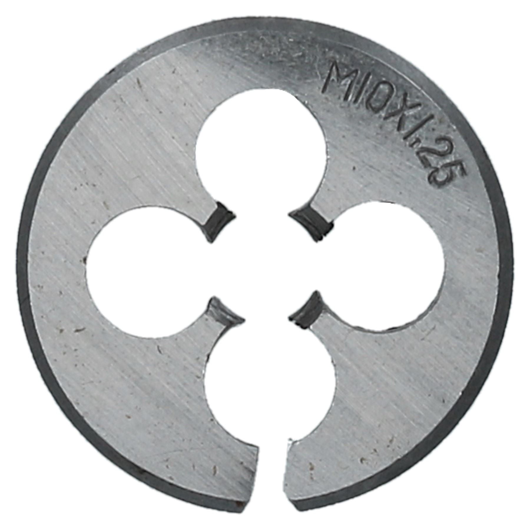 Outil de filetage à matrice fendue métrique MM M10 x 1,25 Coupe-filetage 25 mm Acier tungstène