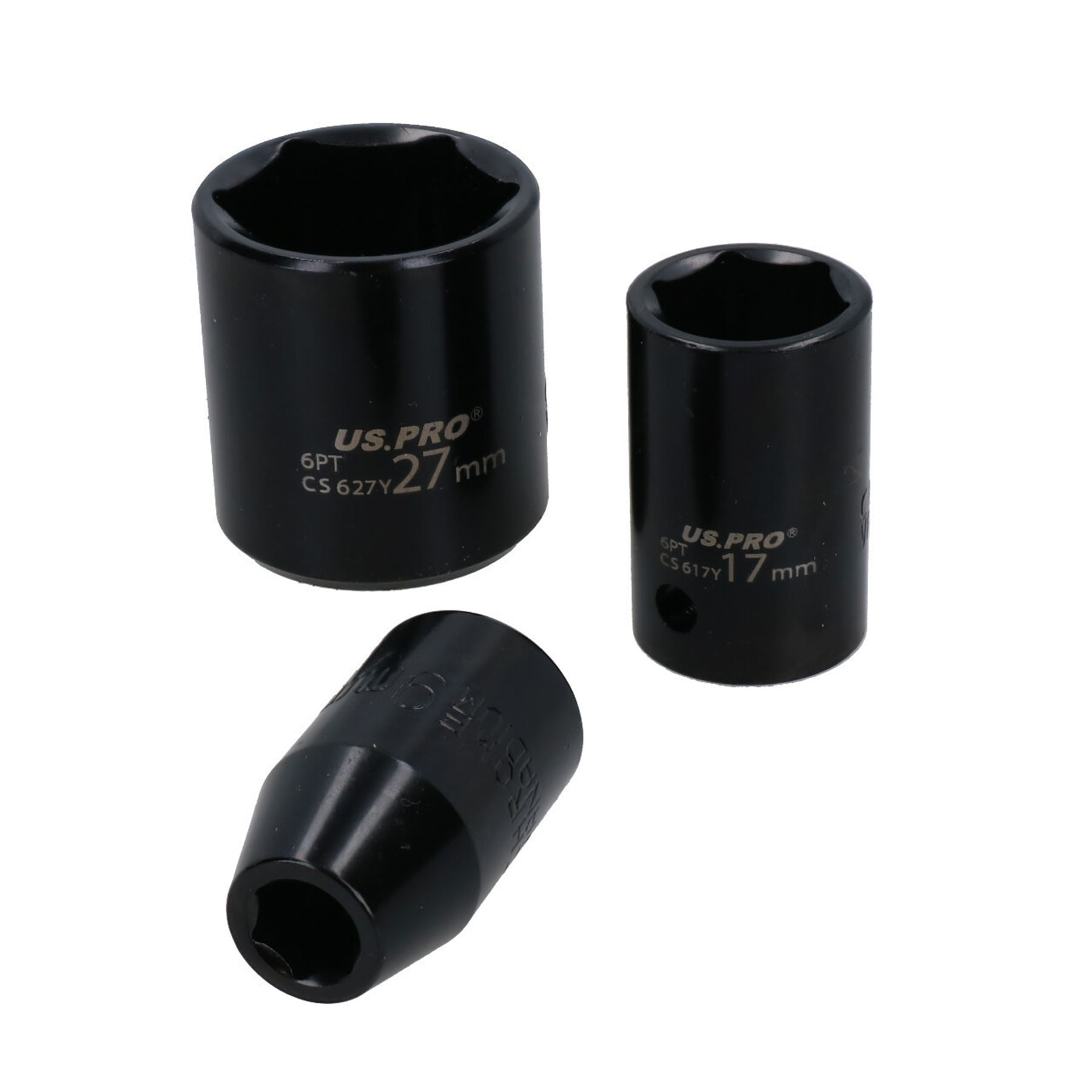 1/2"-Antrieb, Mini-Druckluft-Schlagschrauberpistole 680 Nm + flache Schlagnüsse 9 – 27 mm