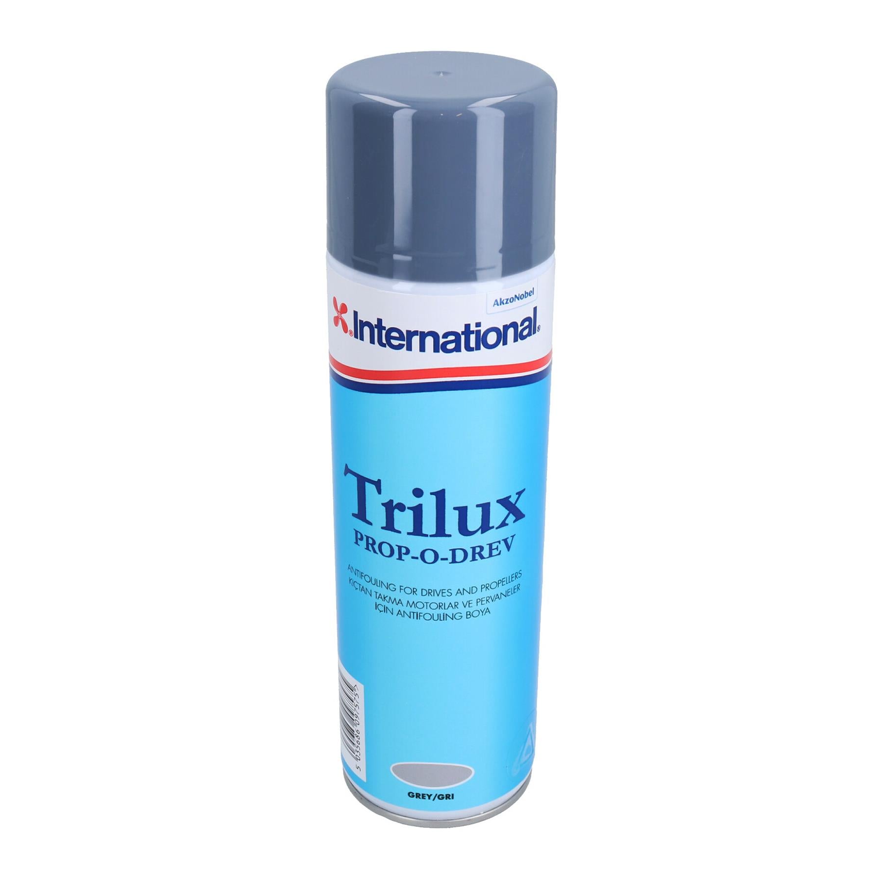 International Trilux Prop-O-Drev Grey Hard Antifouling Spray Paint Outdrive
