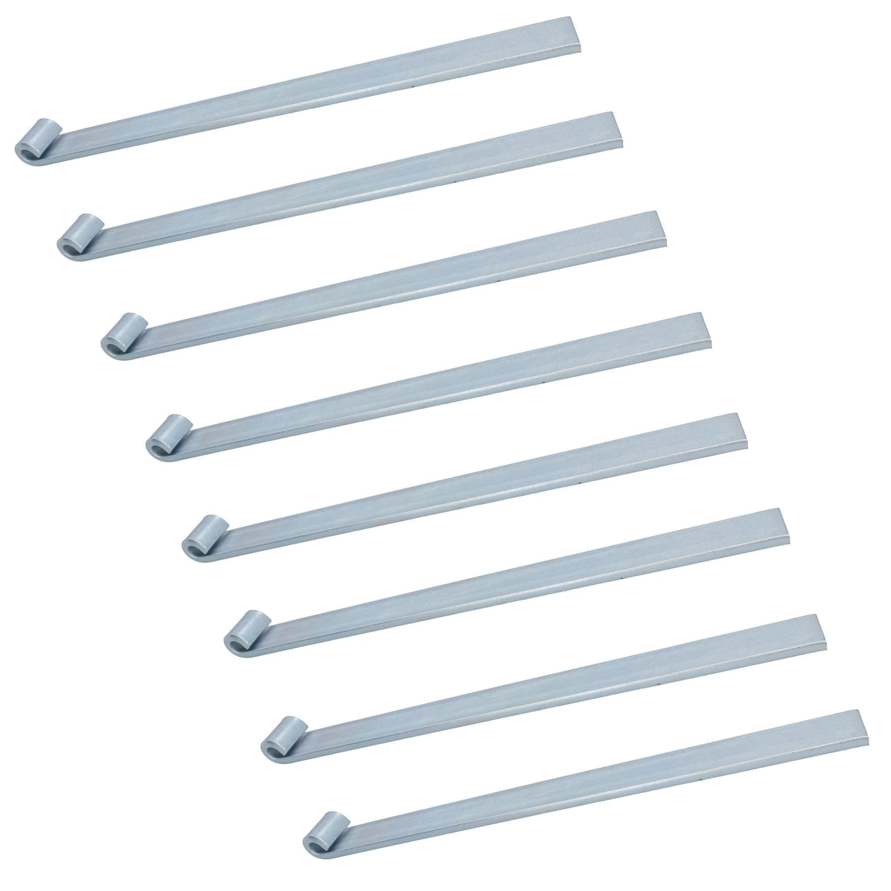 Charnière droite de hayon à sangle HD pour broches de 12 mm, longueur 460 mm, plaquée zinc