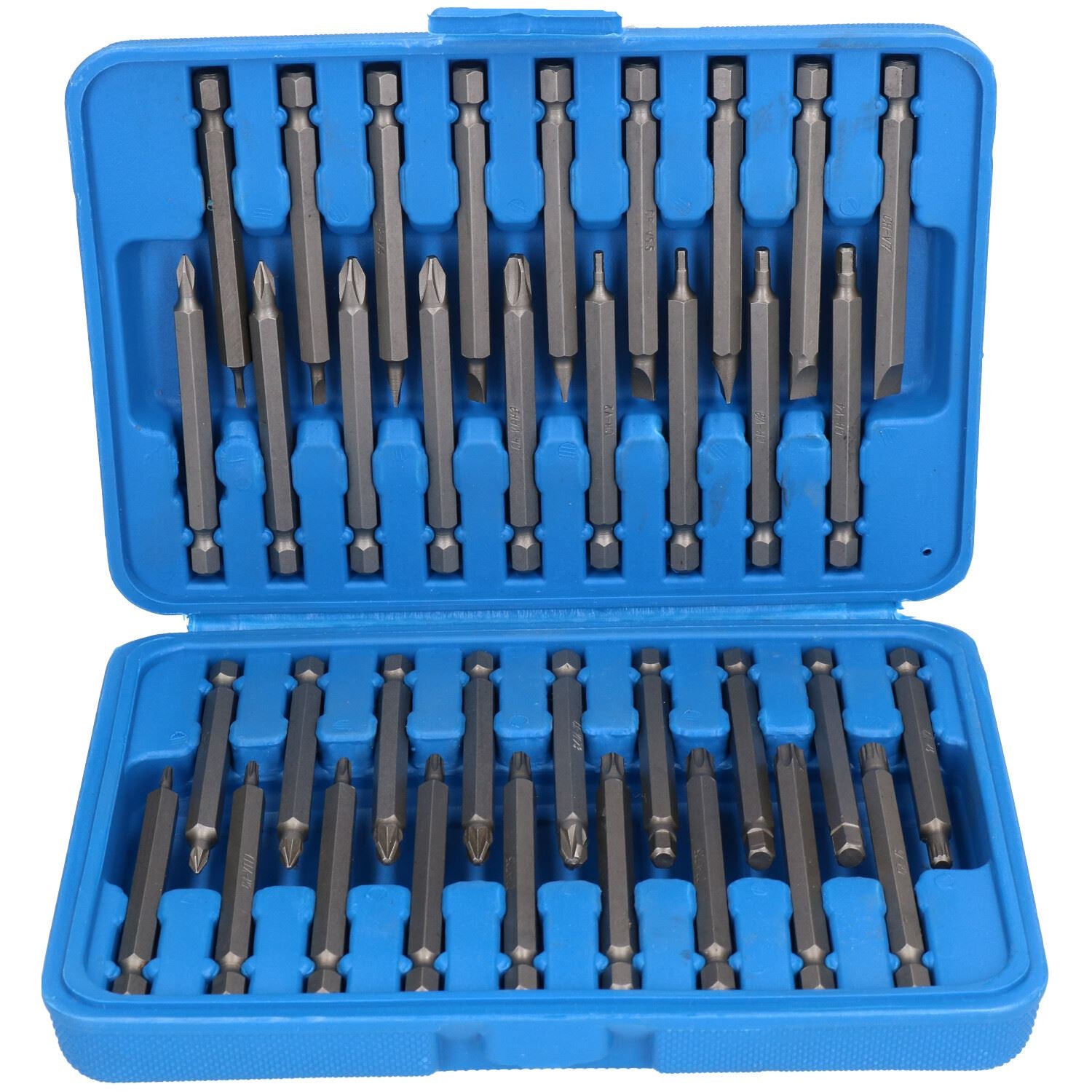 Extra Long 75mm Screwdriver Power Bit Set Phillips Pozi Hex Torx Flat Spline