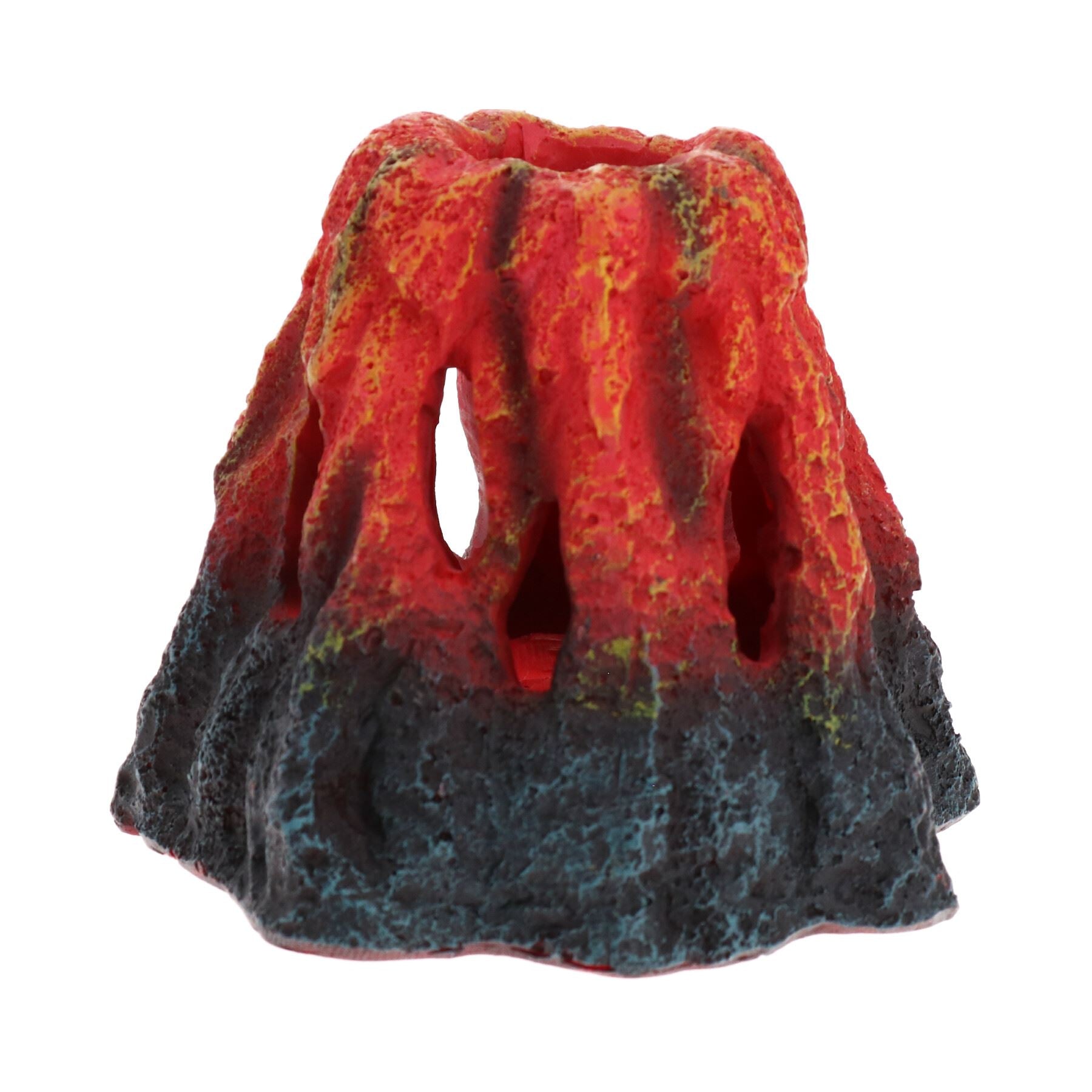 Aquatische Aquarium Dekor Deco LED Vulkan Aquarium Ornament 10x10x12cm