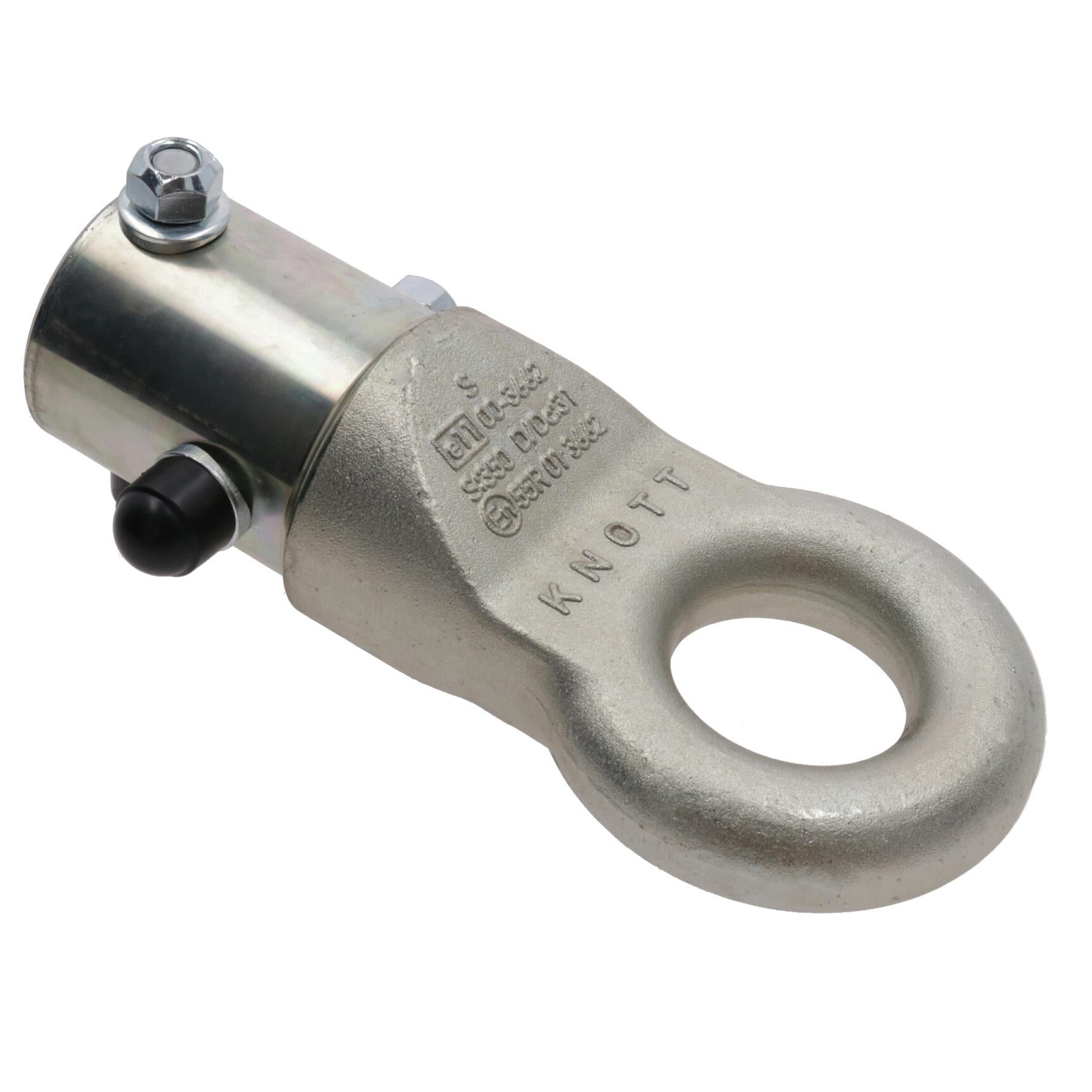 Attelage freiné Knott 50 mm avec œillet de remorquage pour conversion 3 500 kg avec boulons