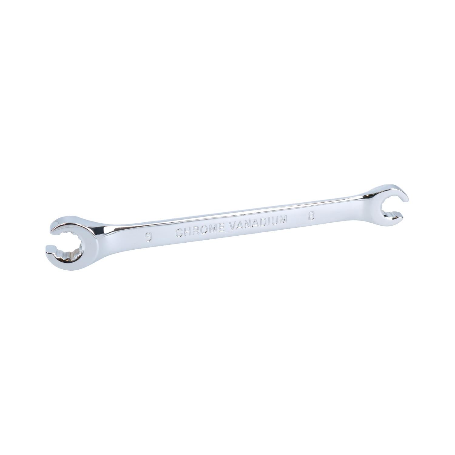 8 + 9 mm Ringmaulschlüssel mit Überwurfmutter, 140 mm, Chrom-Vanadium-Stahl