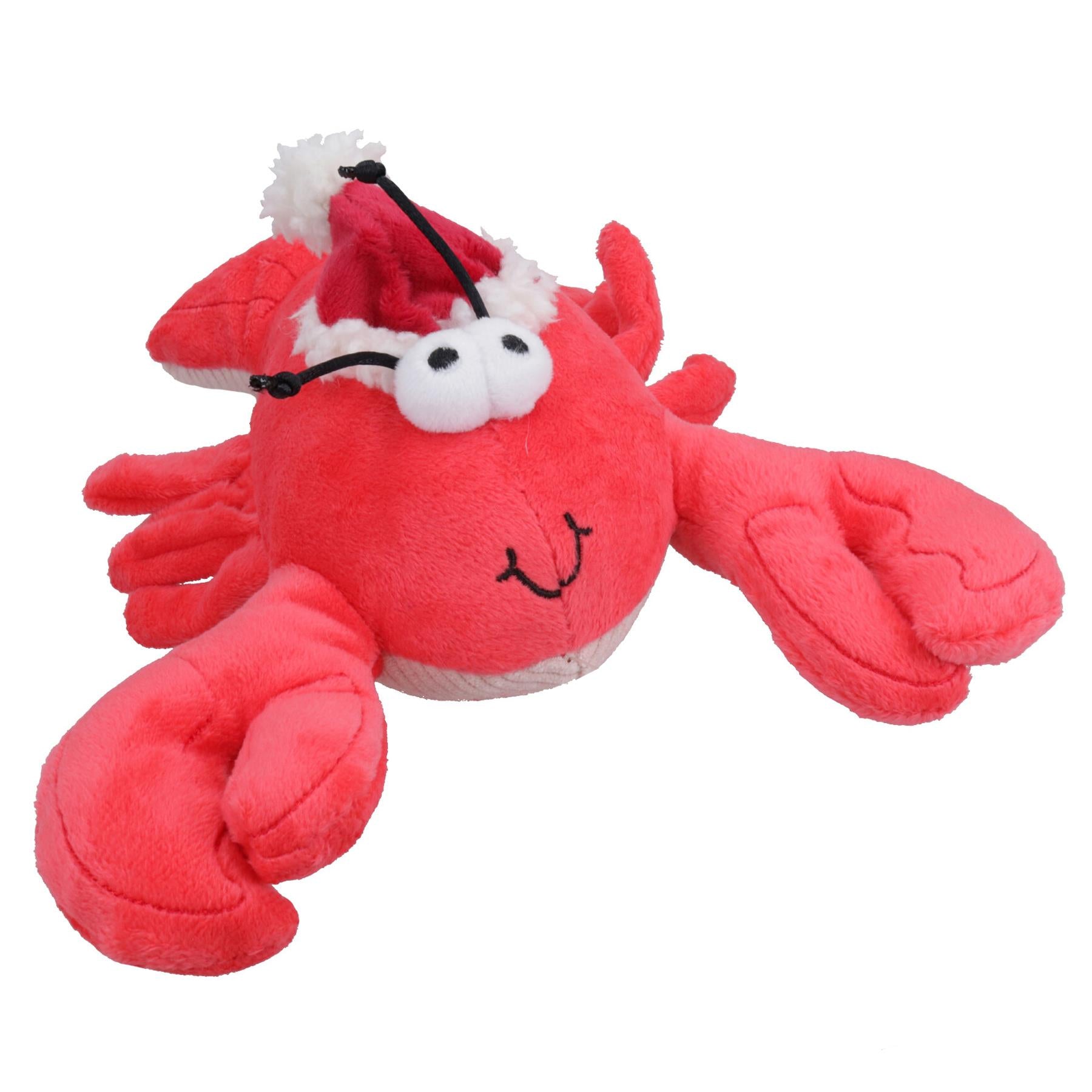Cadeau de Noël pour chien Jouet en peluche couineur en forme de homard de Noël Cadeau de Noël pour chien