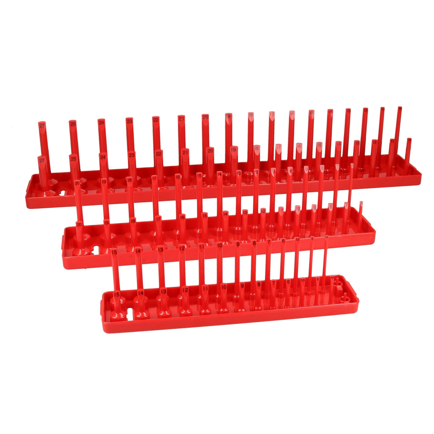 1/4 "3/8" und 1/2 "Antrieb ABS Kunststoff Metrische Steckschlüsselhalter Ablage Flach und Tief