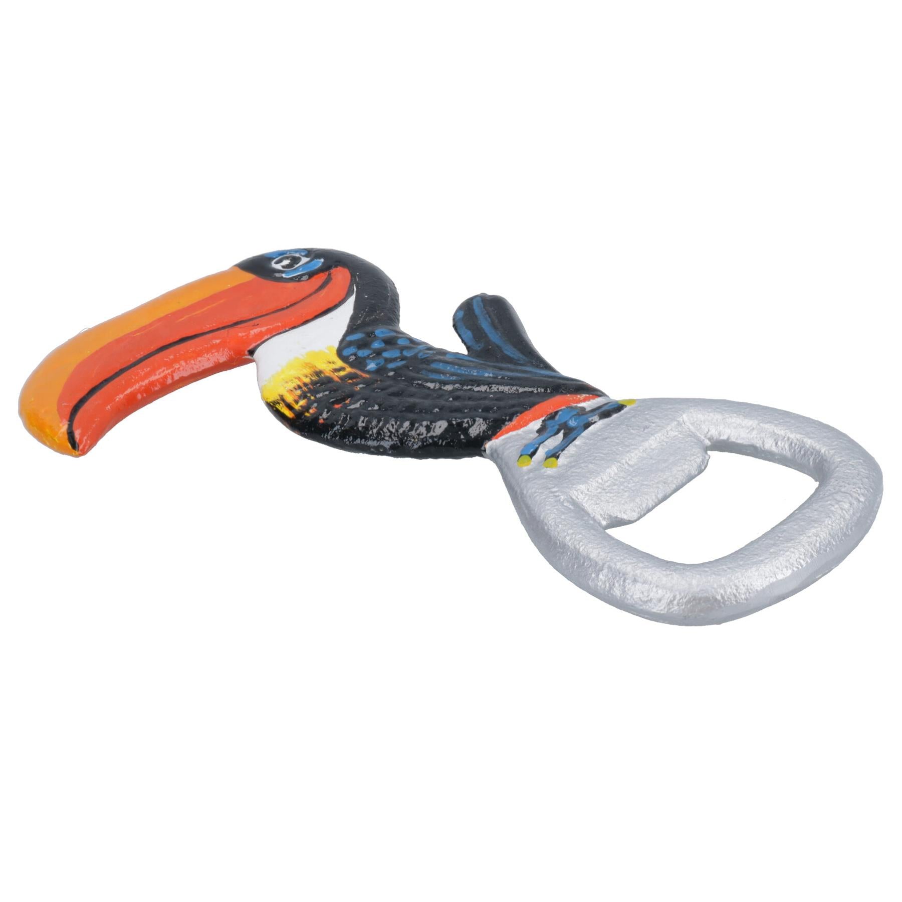 Flaschenöffner mit Tukan, Gusseisen, Geschenk für Garagentür, Schuppen, Männerhöhle, Küche, Bar