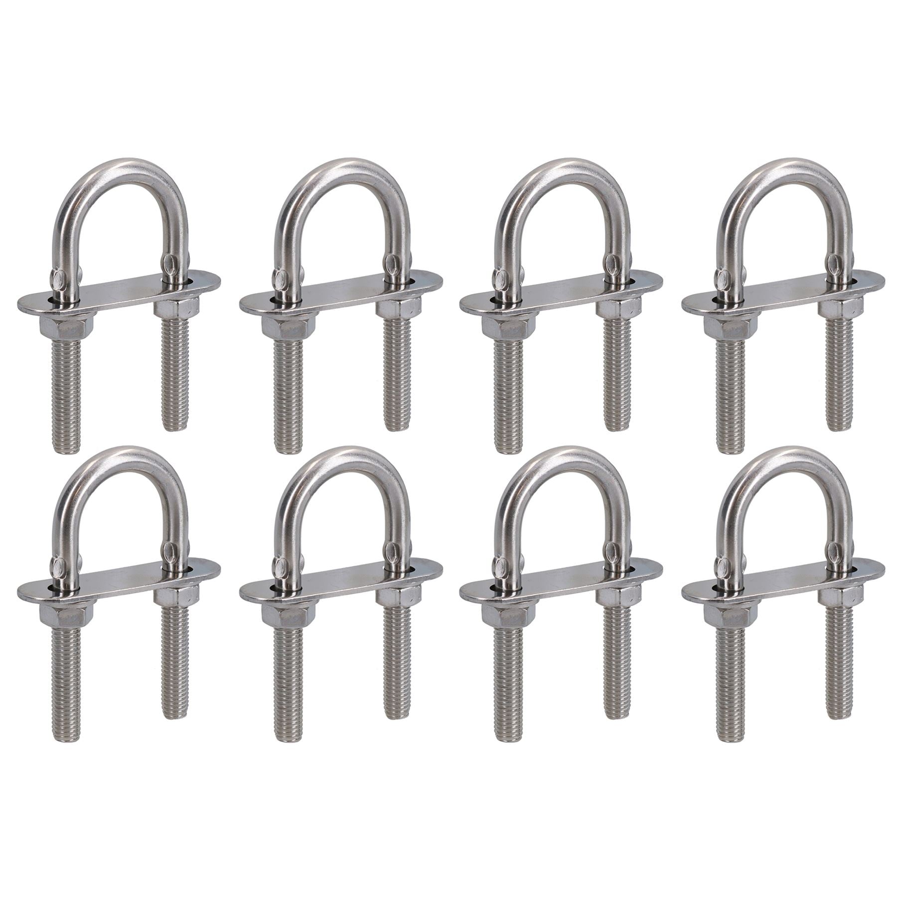 Boulons en U / Boulons en N M8 28 mm x 75 mm en acier inoxydable de qualité marine pour remorque de bateau