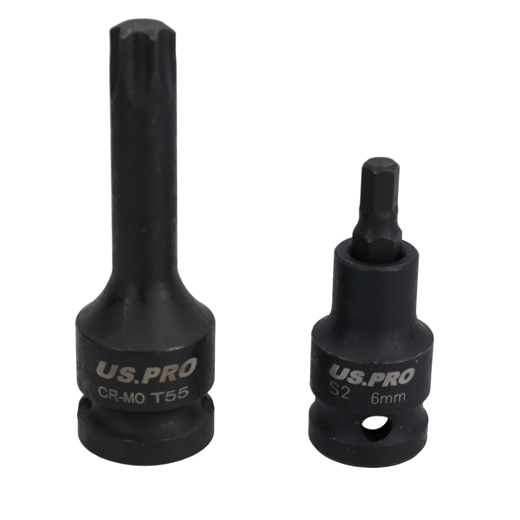 Douilles Torx mâles à impact courtes (53 mm) + longues (78 mm) T55, entraînement 1/2"