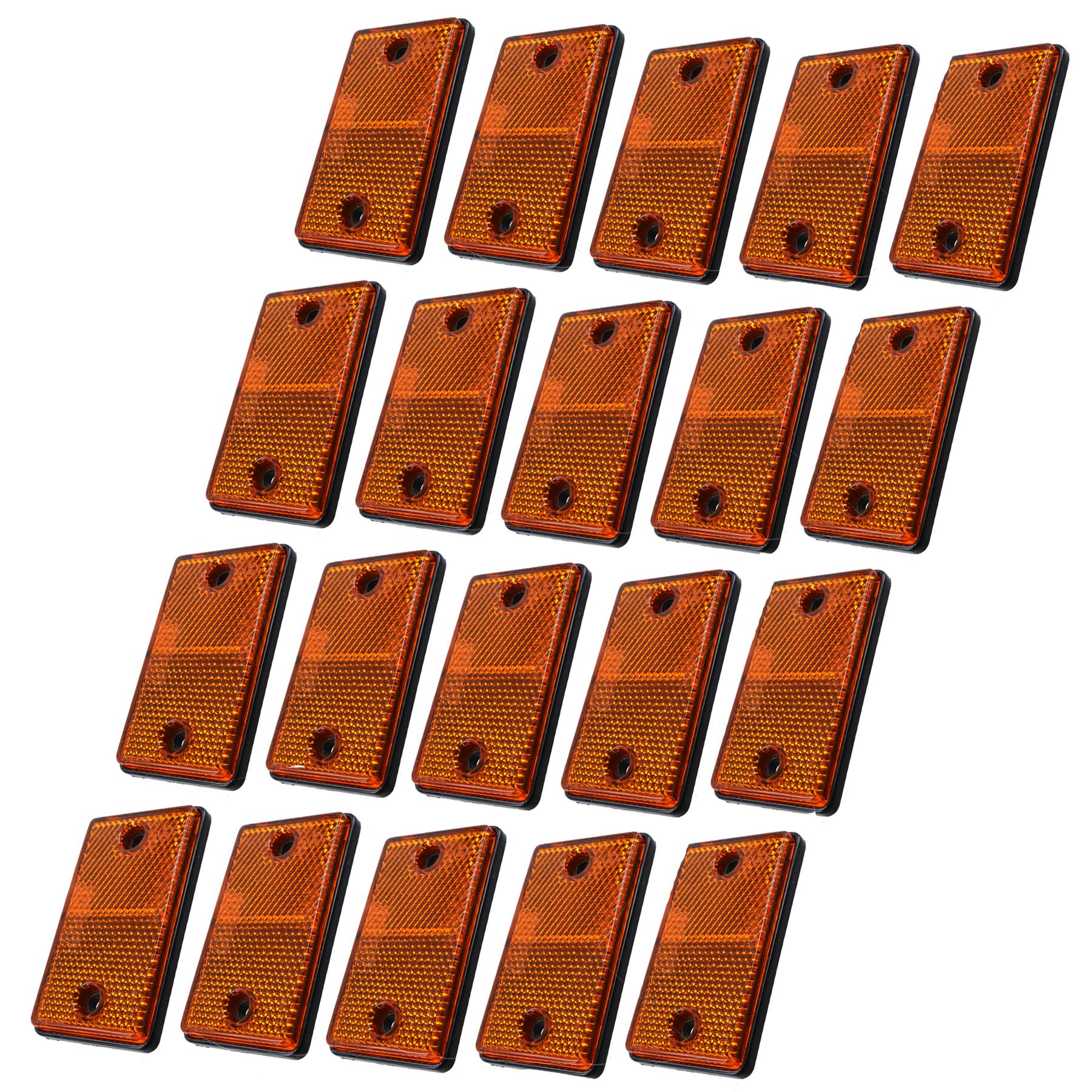 Réflecteurs rectangulaires orange ambrés pour remorques de poteaux de clôture de portail d'allée
