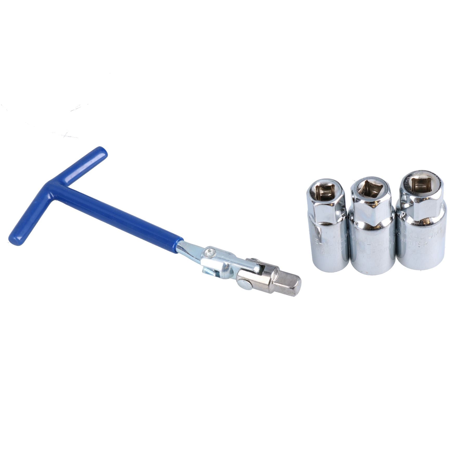 Kit d'installation et de retrait de douilles de bougie d'allumage Flexi T Bar + douilles 16 18 21 mm 4 pièces