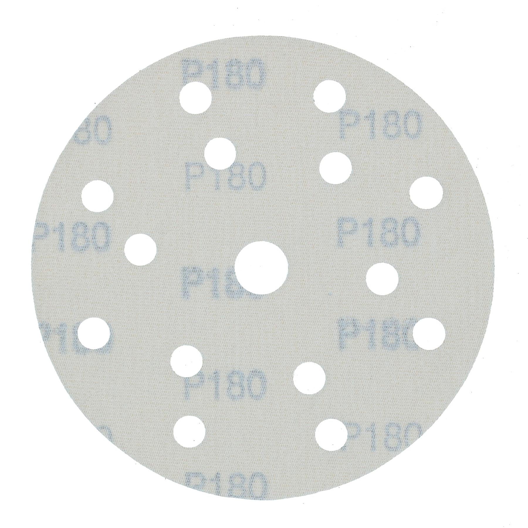 150 mm Schleifscheiben Aluminiumoxid Schleifmittel 180er Körnung 15 Löcher Haken + Schlaufe