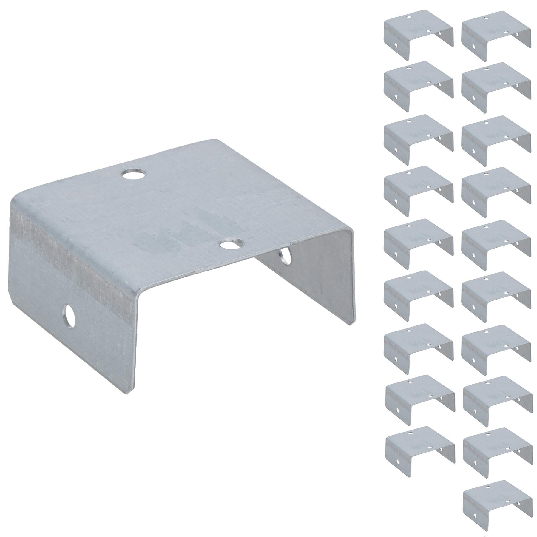 Fence Panel Clip 44mm or 50mm Galvanised Steel Bracket Holder Trellis Post Support
