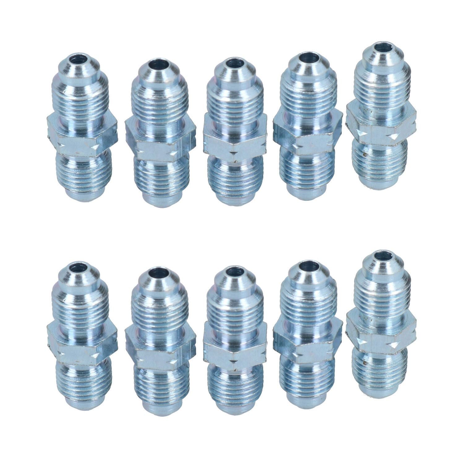 M10 x 1 mm Inline-Bremsleitungsverbinder männlich für 3/16 Zoll-Rohr, 10 Stück