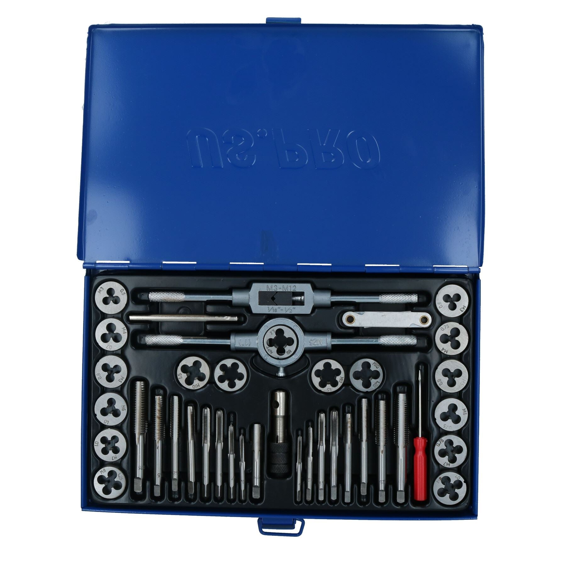 Jeu de tarauds et filières métriques M3-M12 par USPro tools AT224