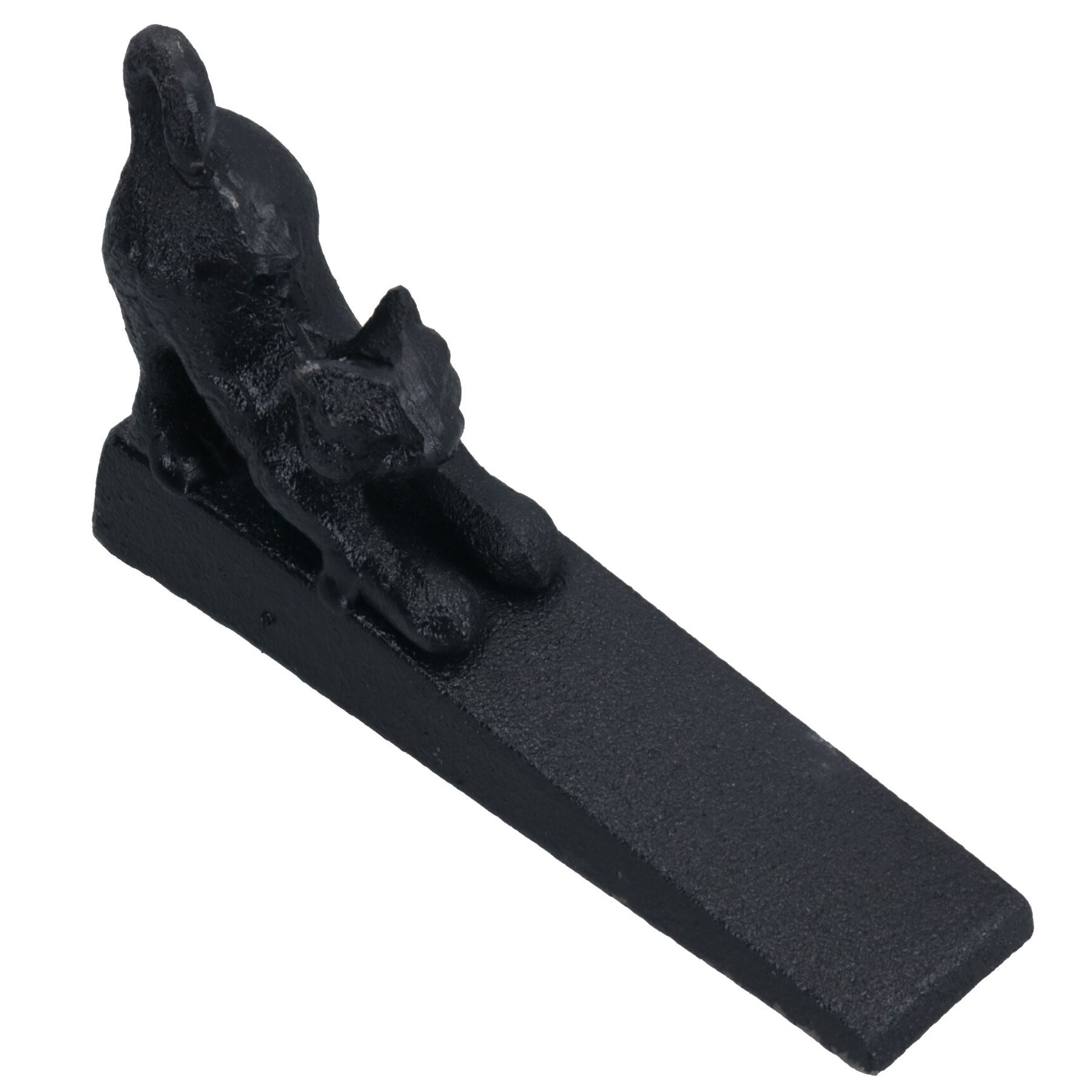 Katzen-Türstopper aus Gusseisen, Metall, rustikaler Türstopper, Keilhaus, Katzenhaus