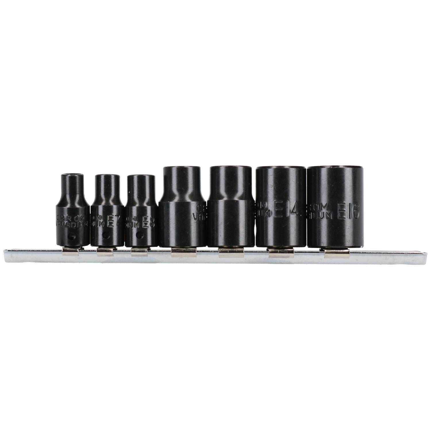 Douilles à chocs Torx femelles Star E6 - E16 1/4" + 3/8" 7 pièces