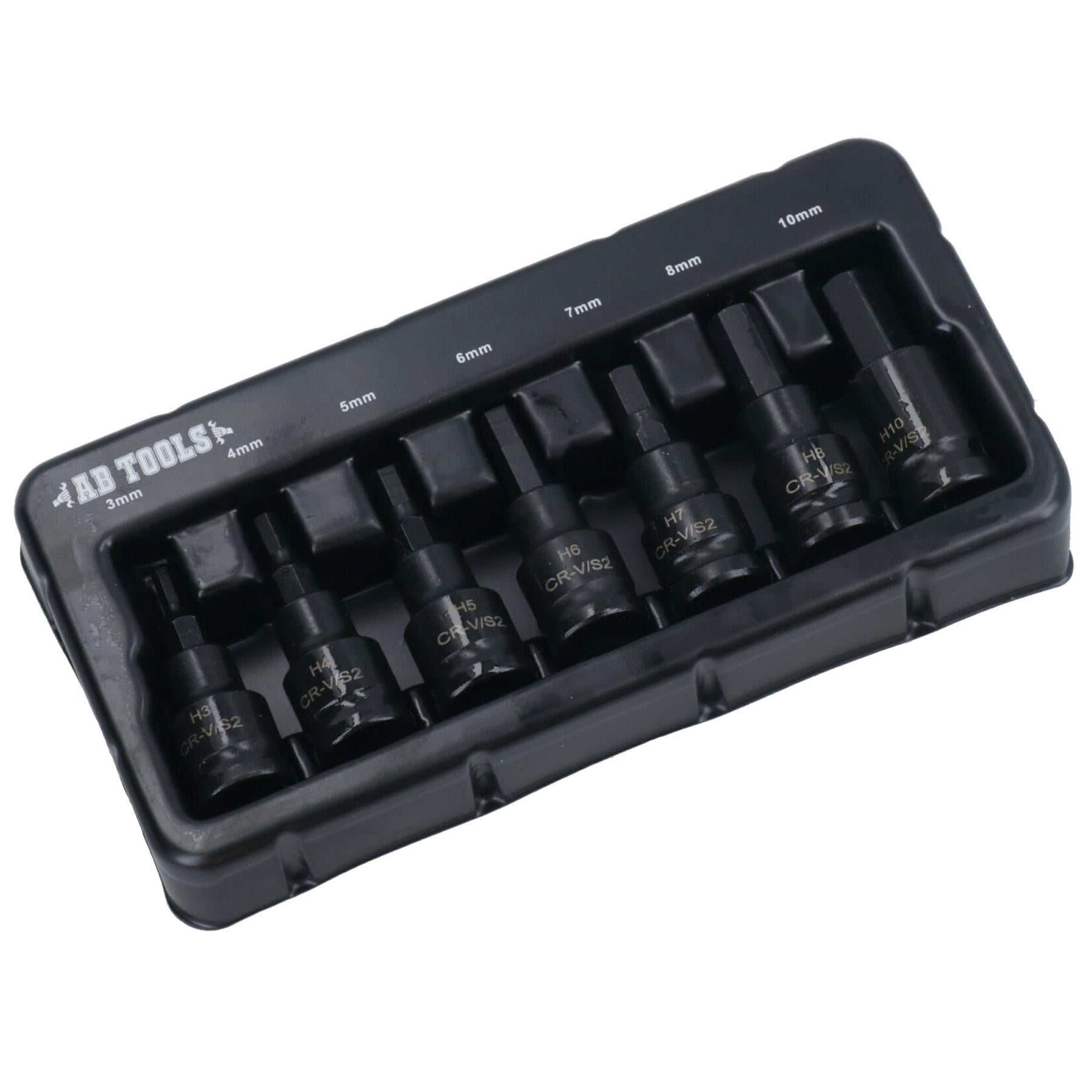 Douilles Allen à embout hexagonal à impact métrique MM 4 mm – 10 mm, lot de 7 pièces