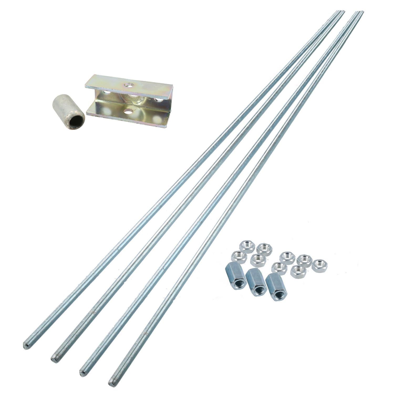 Anhänger-Bremsgestänge 4 m M10 & Einzelachs-Kompensator-Gewindekabel