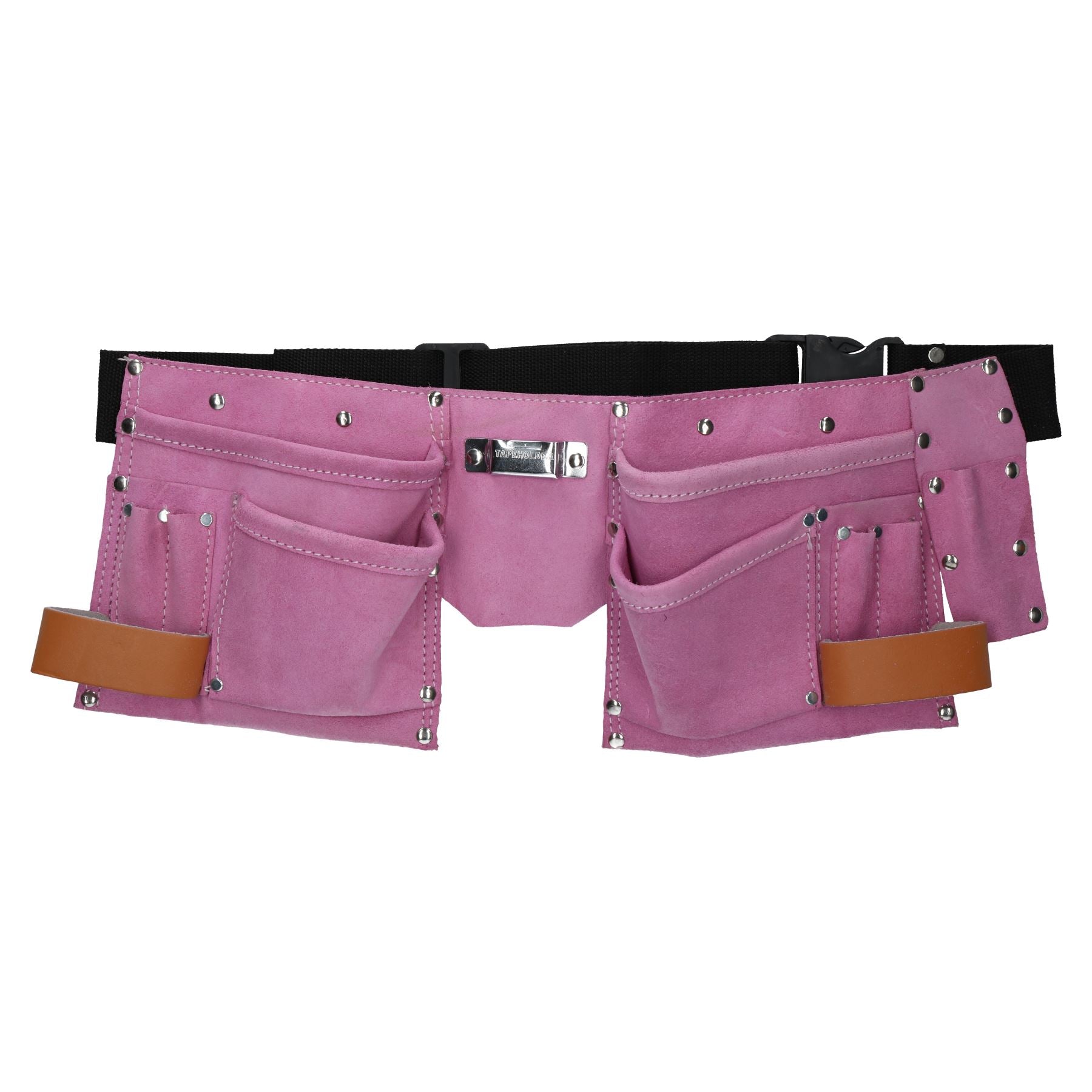 Rosa Leder Werkzeug Gürtel Builders Lagerung Tasche Werkzeug Tasche Halter 11 Taschen Loops