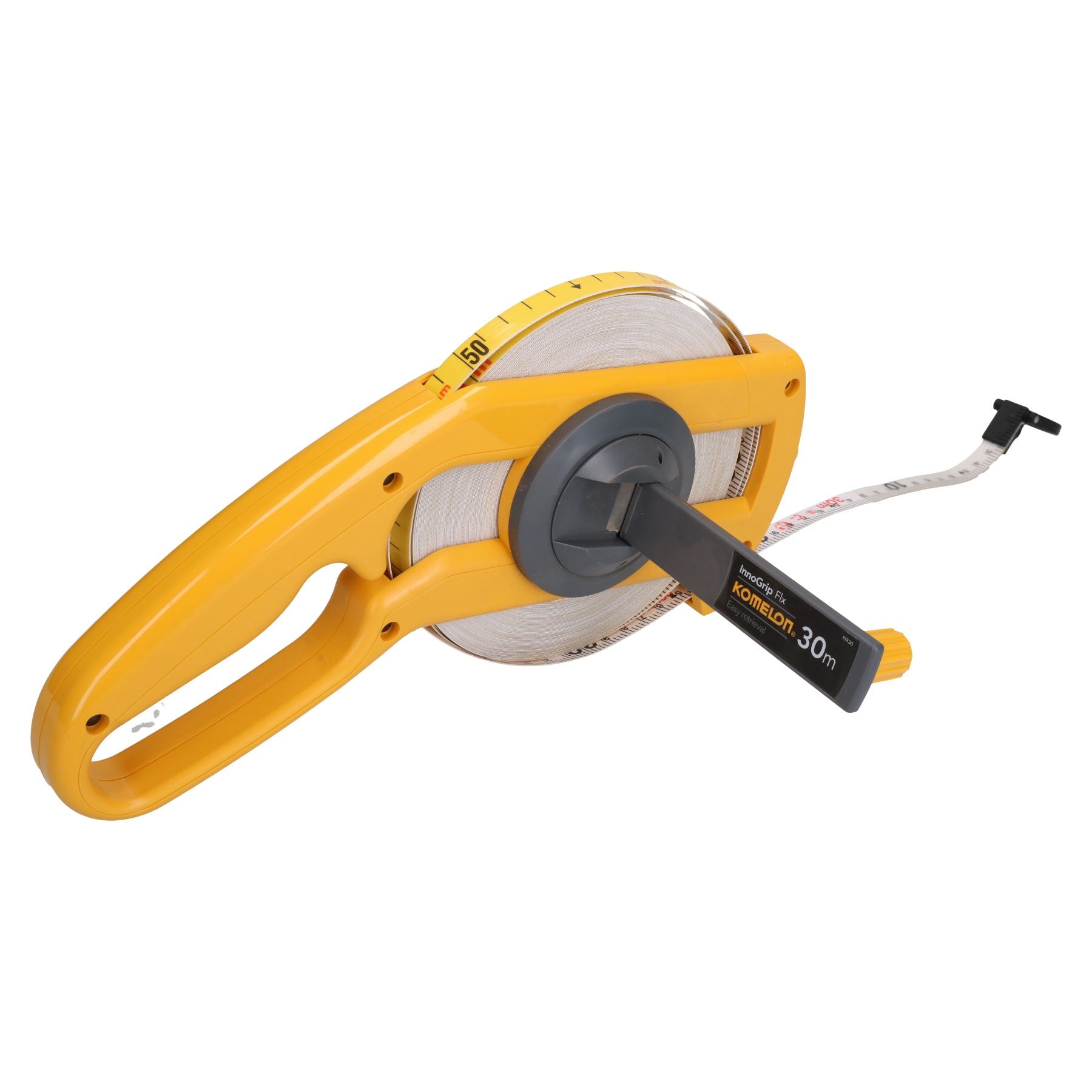 30 Metre Surveyors Tape Measure Imperial Metric Open Reel With Fast Windback