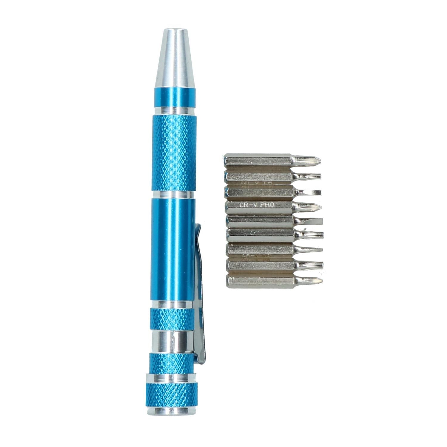 6 in 1 Präzisions-Schraubendreher, Kreuzschlitz, Schlitz, Push-Up-Design, Bit-Set SIL249