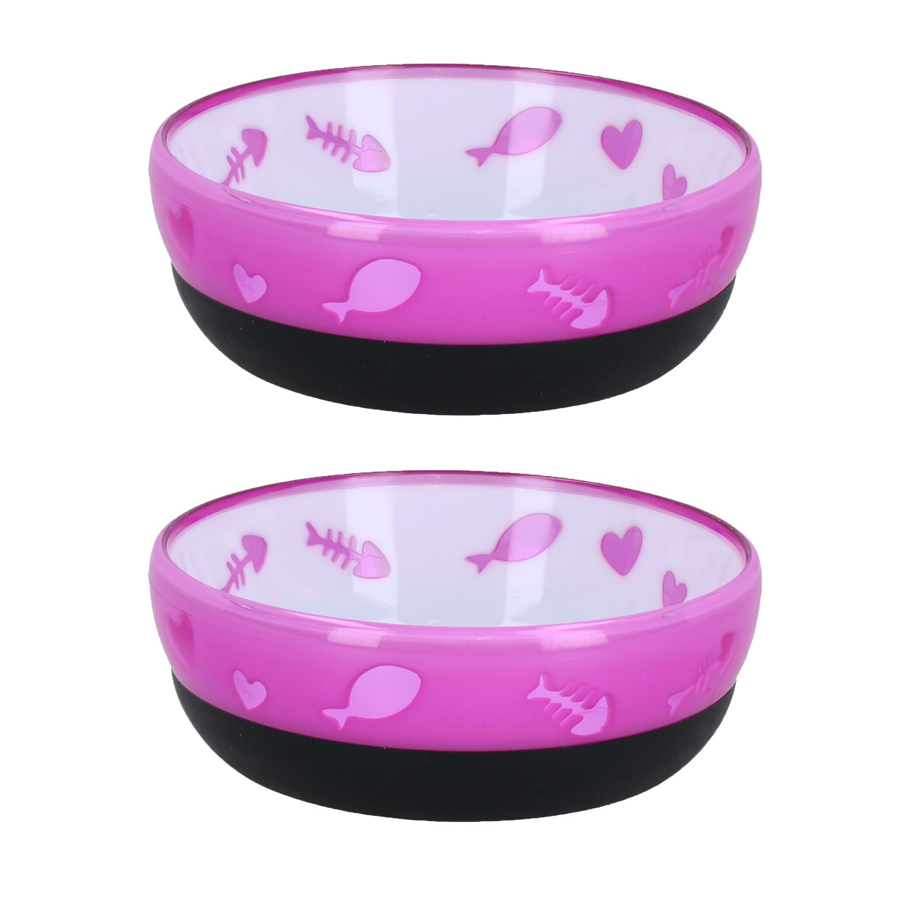 Small purple anti-slip purrfectly cat pet dish bowl gift Size:11cm/250ml capacity