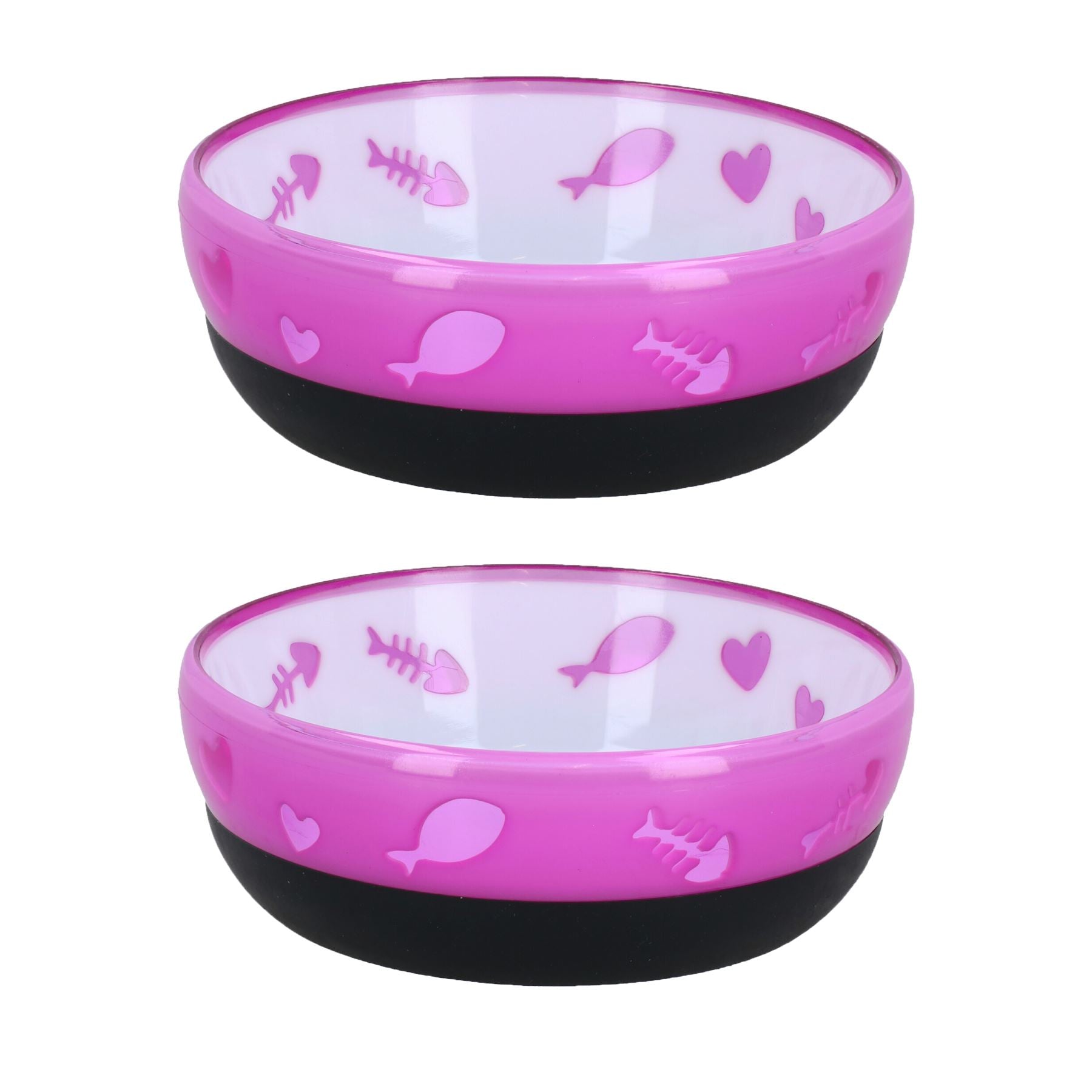 Kleiner, violetter, rutschfester Katzennapf als Geschenk, Größe: 11 cm, Fassungsvermögen: 250 ml