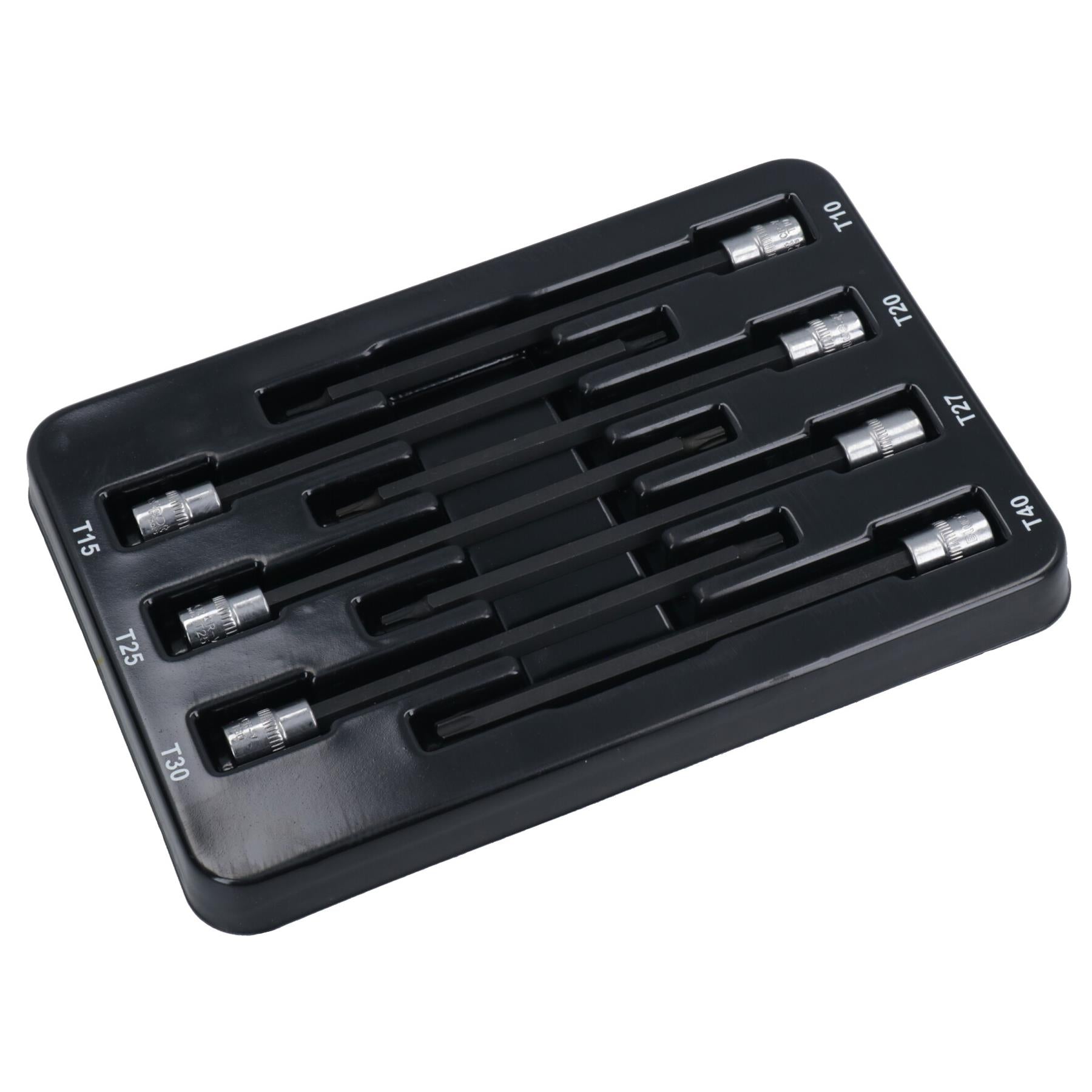 Extra lange Torx-Stern-Schlagbit-Steckschlüssel T10 – T40, 1/4 Zoll Antrieb, 7-tlg., 130 mm lang