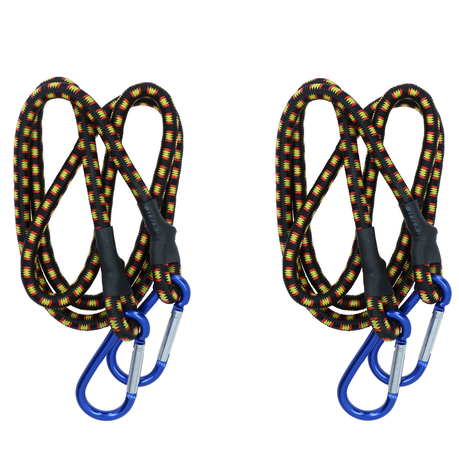 Sangle élastique de 48 po avec mousquetons en aluminium et support de fixation pour attache à crochet