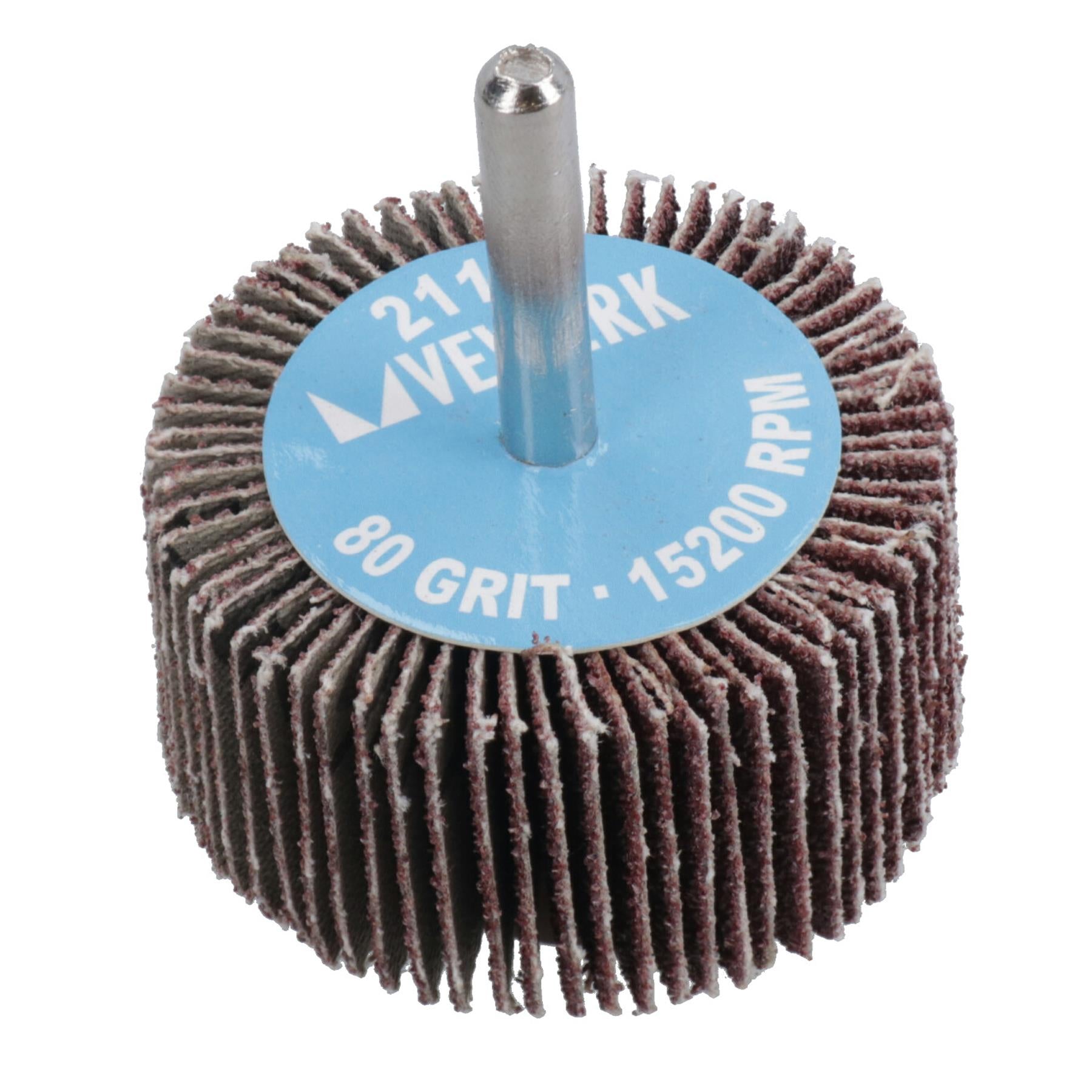 Disque à lamelles abrasif grain 80, 50 mm, tampons de polissage pour perceuses, tige de 6 mm