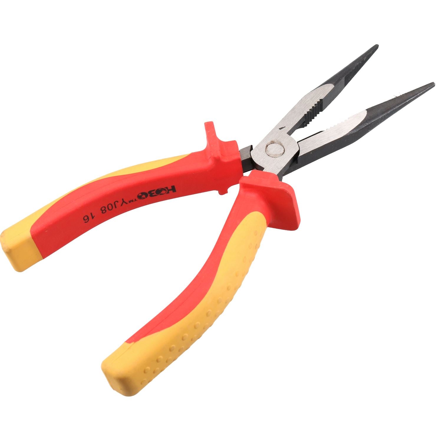 Pince à bec long isolée VDE 200 mm 8 pouces pour électriciens Utilisation hybride électrique