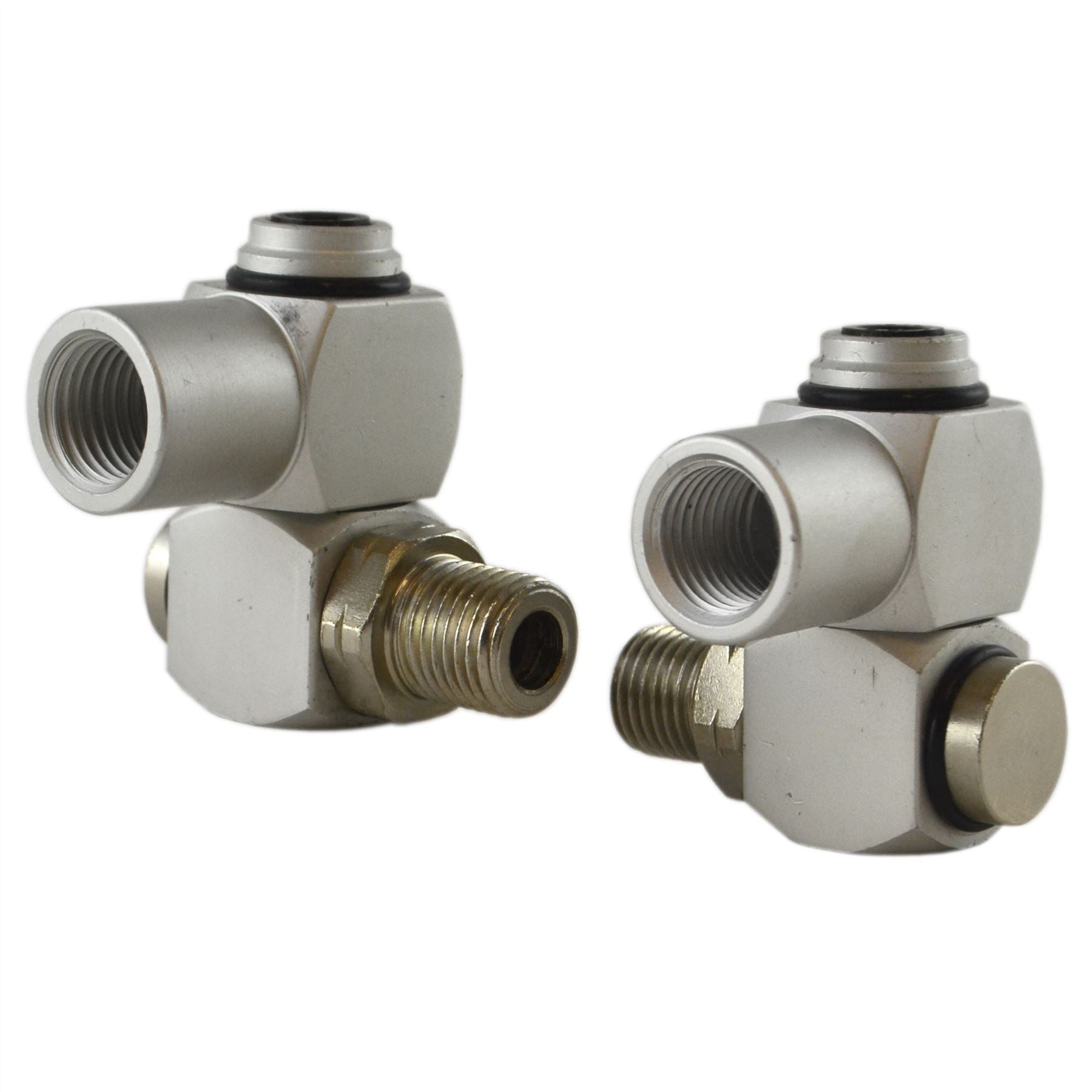 Raccord de compresseur d'air mâle/femelle 1/4" BSP pivotant à 360 degrés 2 pièces