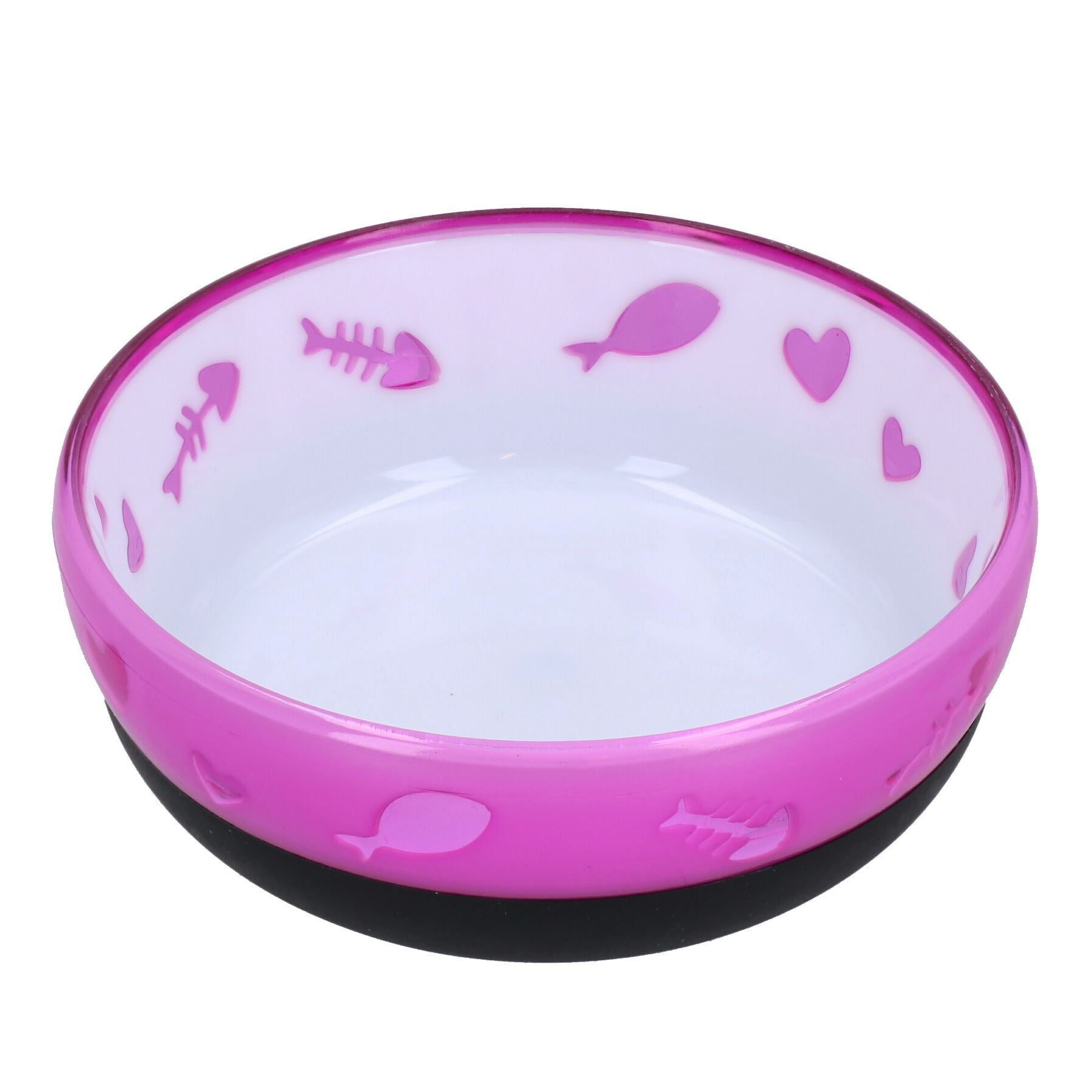 Kleiner, violetter, rutschfester Katzennapf als Geschenk, Größe: 11 cm, Fassungsvermögen: 250 ml