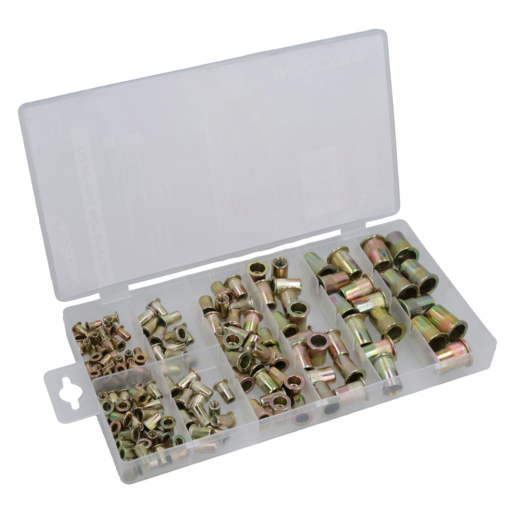 Lot de 158 écrous en acier pour rivets filetés, fixations à écrou borgne 3 – 12 mm