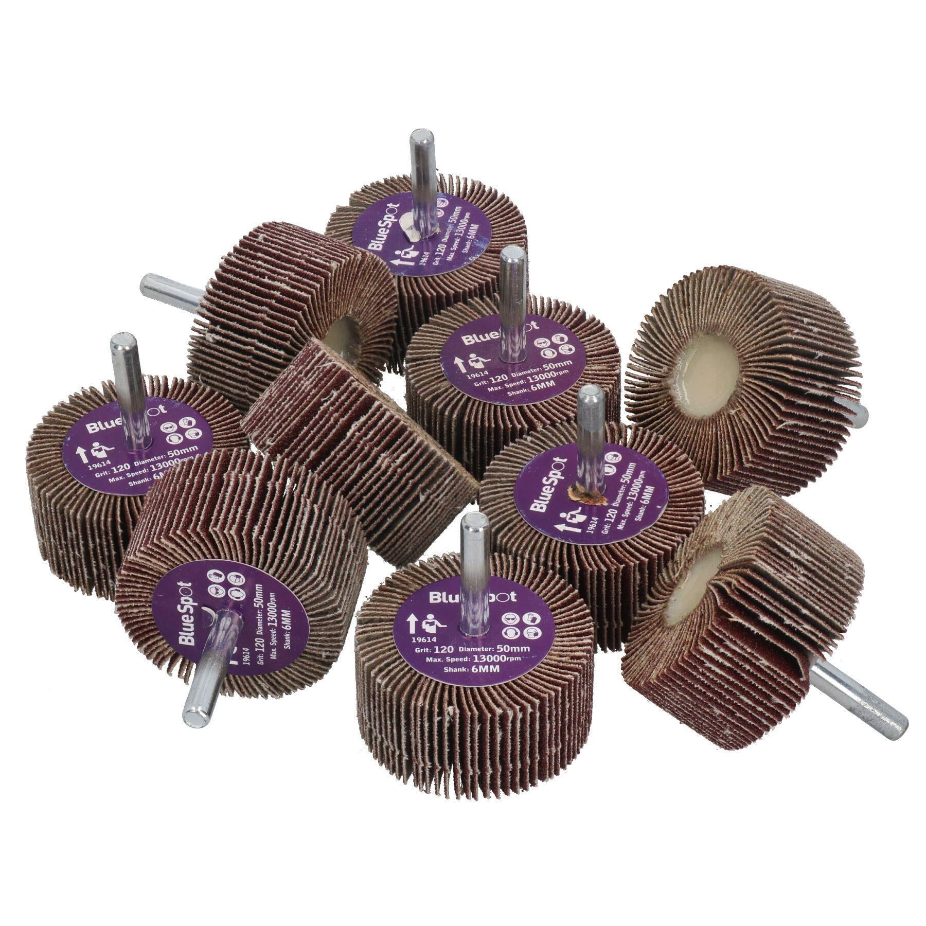 50mm Fächerschleifscheibe Schleifteller für Bohrmaschinen 6mm Schaft