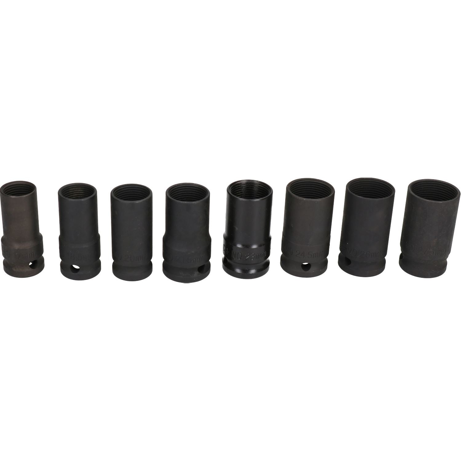 Douilles de démontage pour écrous de roue à impact 1/2" 8 pièces 17 mm - 27 mm