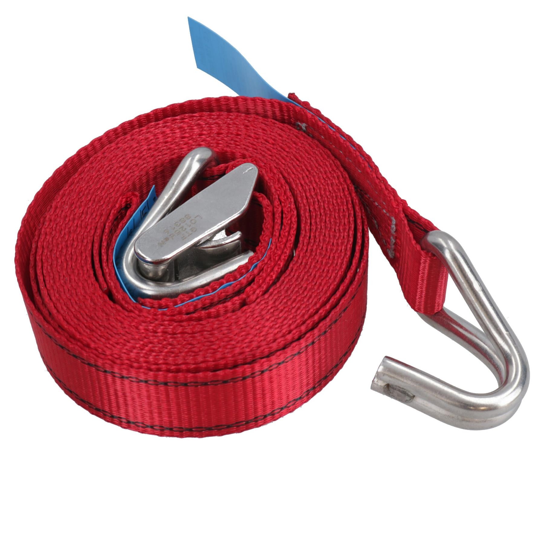 Sangle à boucle à came en acier inoxydable 3,7 m Sangles à bagages Crochets à griffes de qualité marine