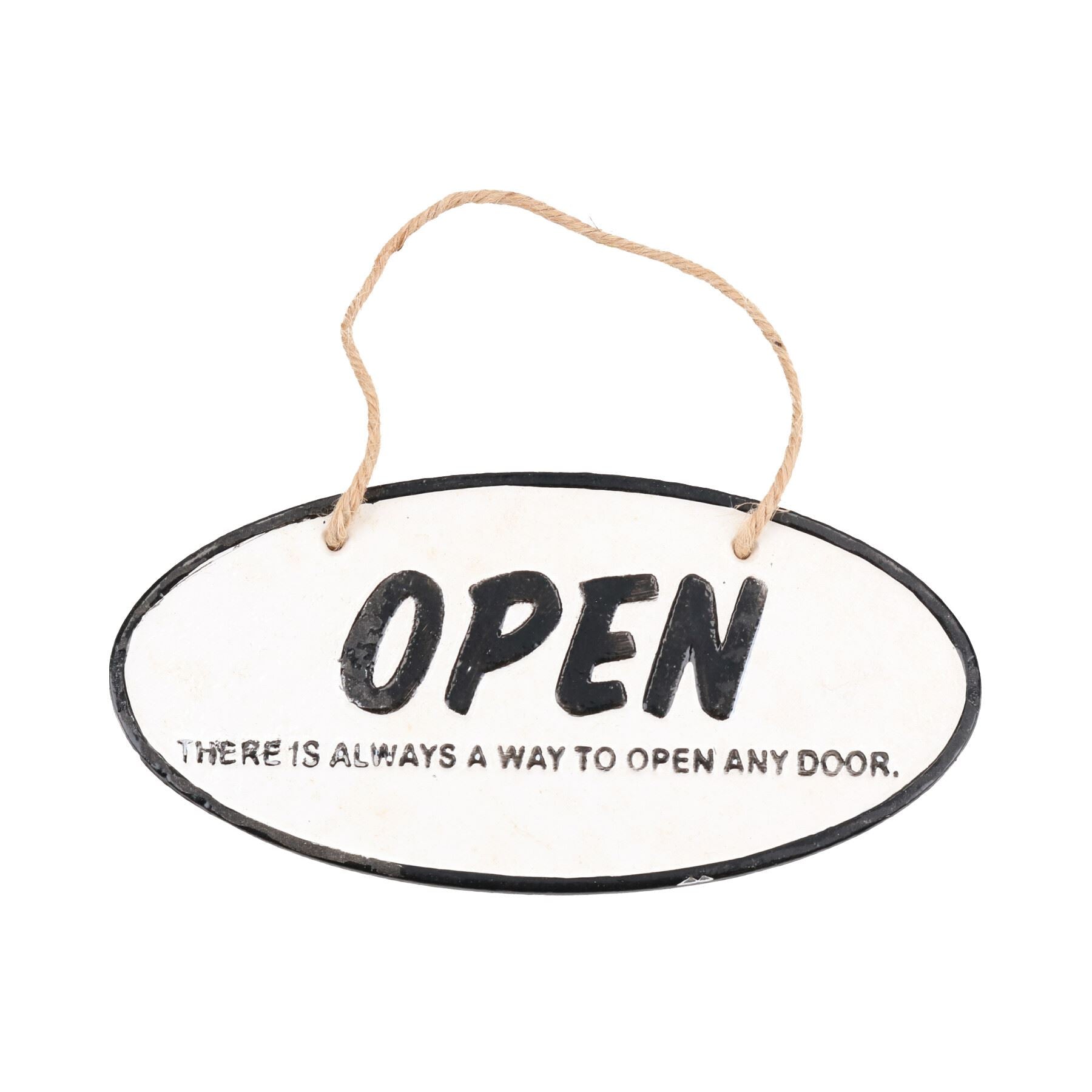 Plaque en fonte ouverte/fermée pour porte murale de café, boutique, pub, hôtel, bar, magasin