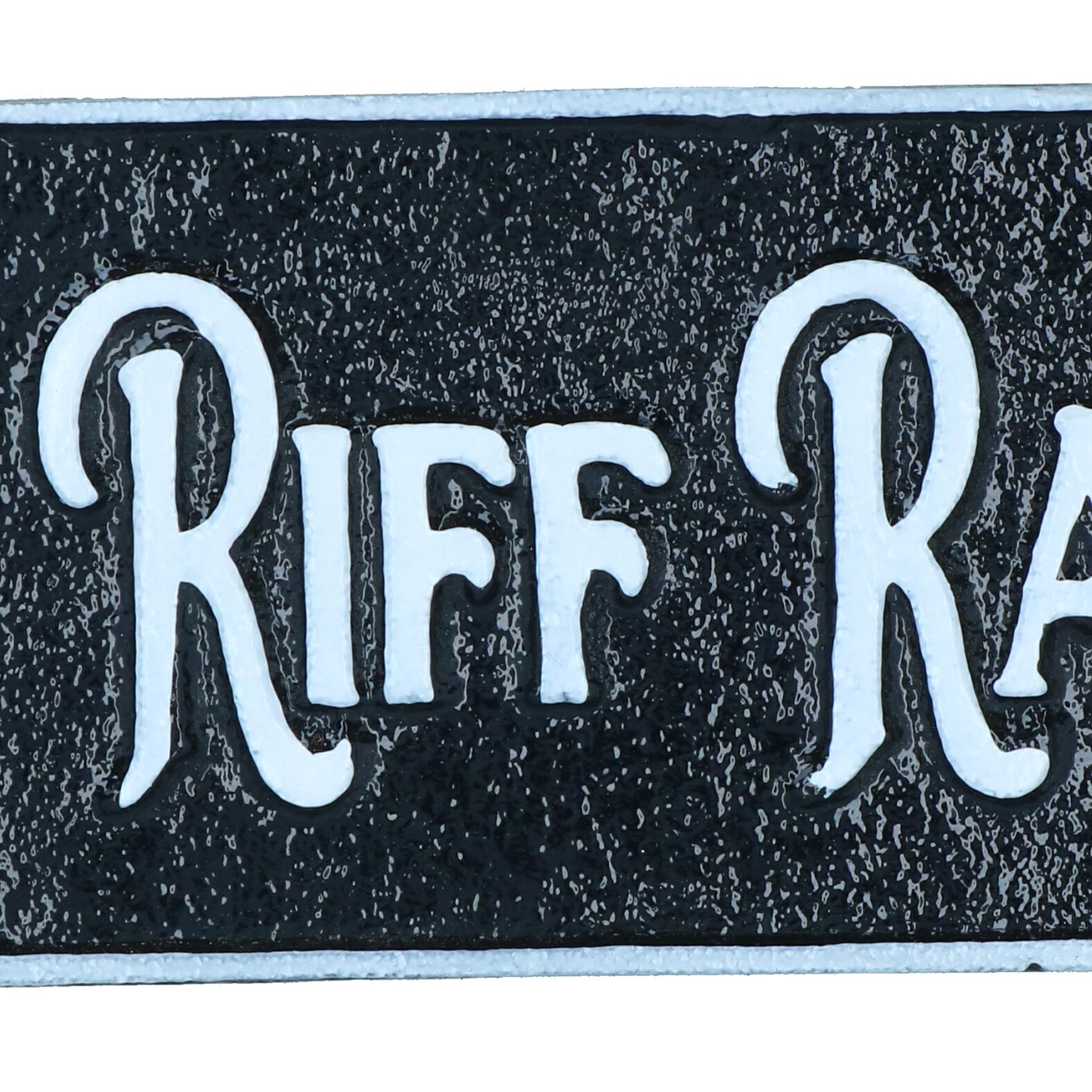 No Riff Raff Cast Iron Sign Plaque Door Wall House Home Gate Garden Yard Post