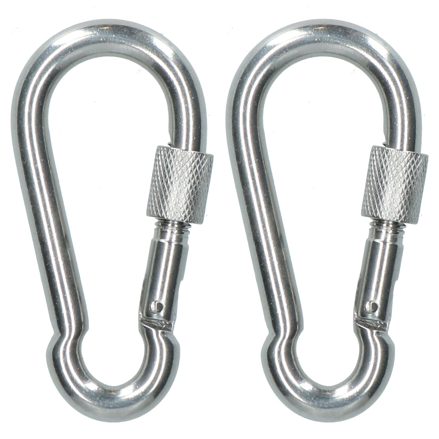 Karabinerhaken mit Schraubverschluss, 8 mm, Marine Grade Edelstahl