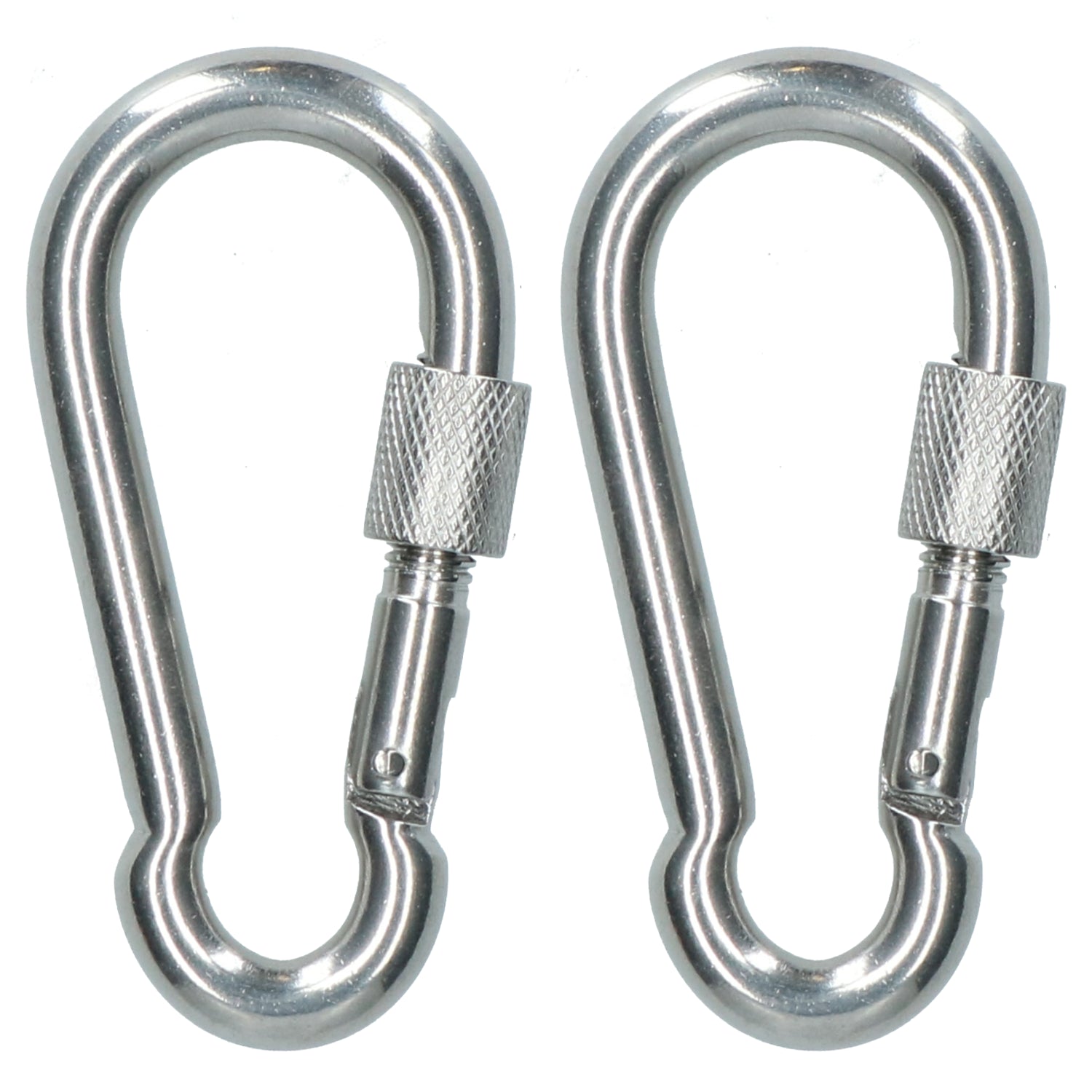 Carabiner Carbine Hook with Screw Gate 8mm MARINE GRADE Stainless Steel