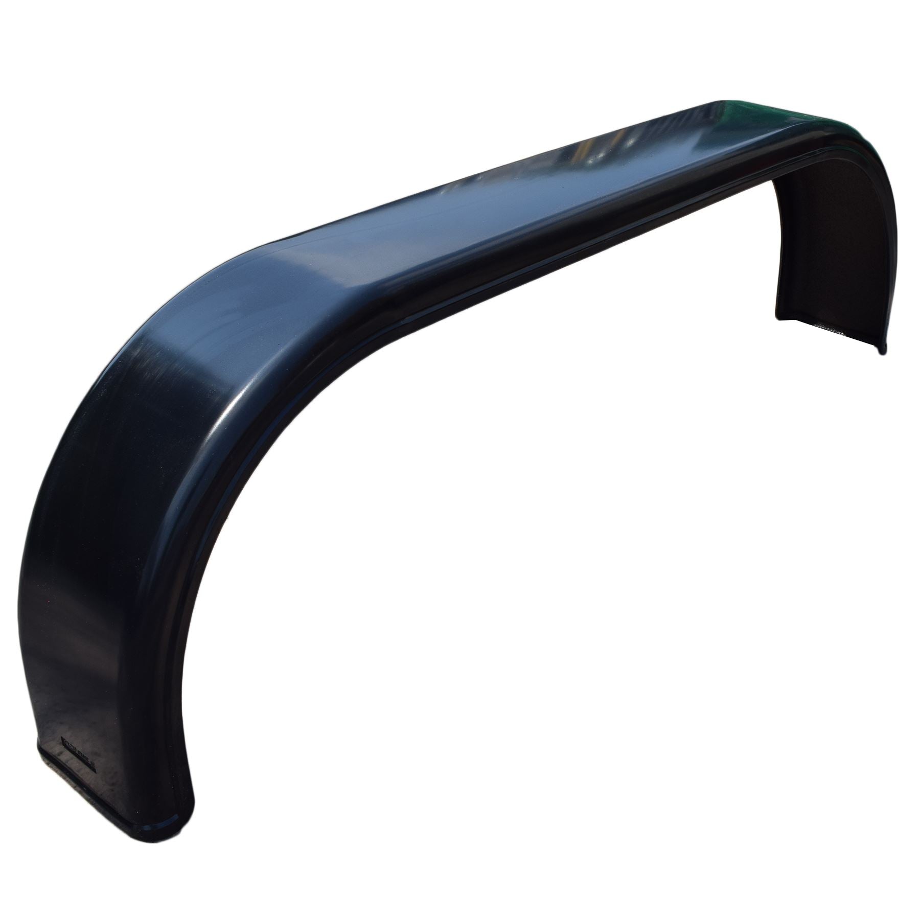 Garde-boue simple 13" 14" pour roues jumelées tandem 61" x 8" et 3 grands supports