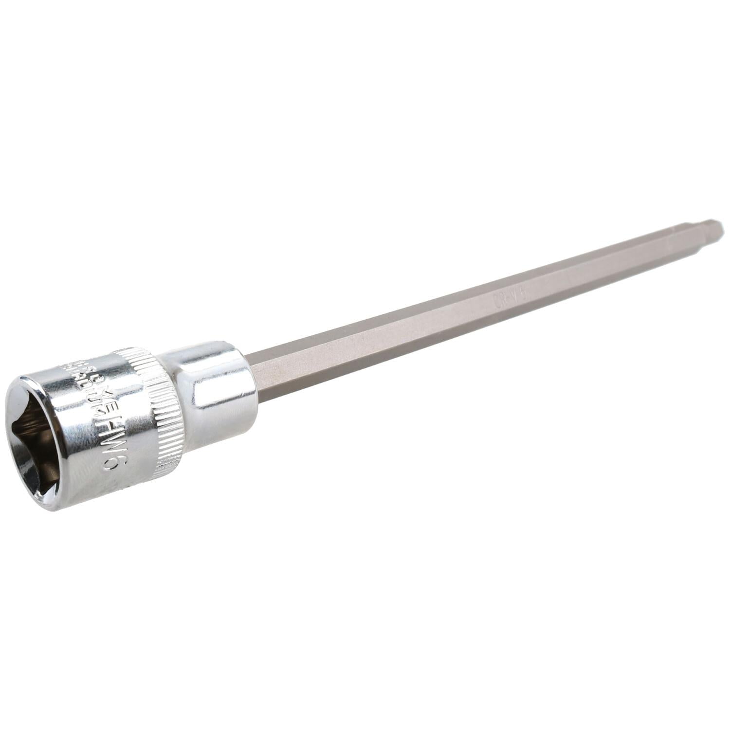 6mm Hex Allen Key Long Bit Internal Socket Metric 1/2" Drive 200mm Length Cr-V