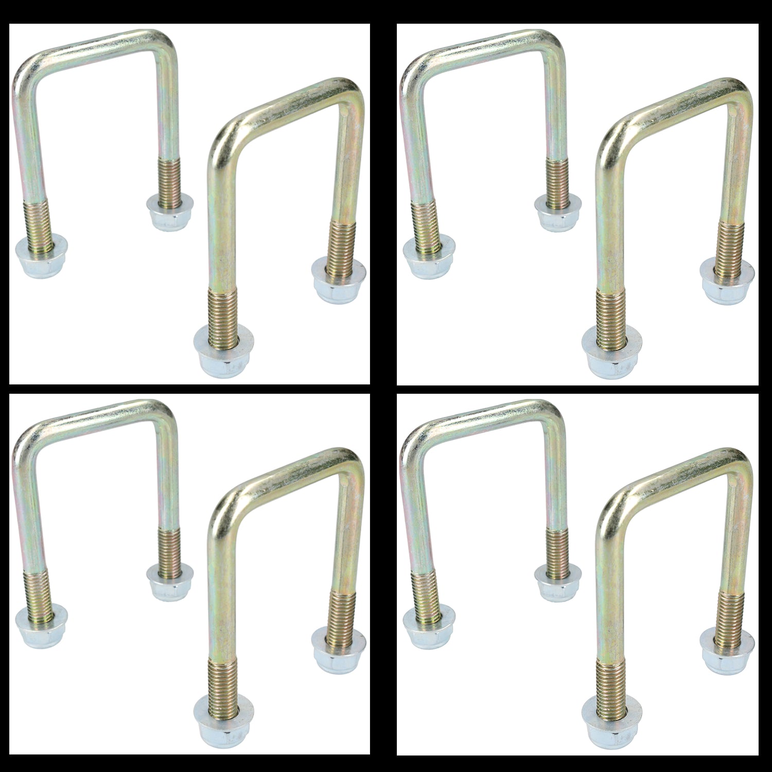 8er-Pack M10 50 mm x 80 mm U-Bolzen N-Bolzen für Anhänger mit Muttern HOCHZUG