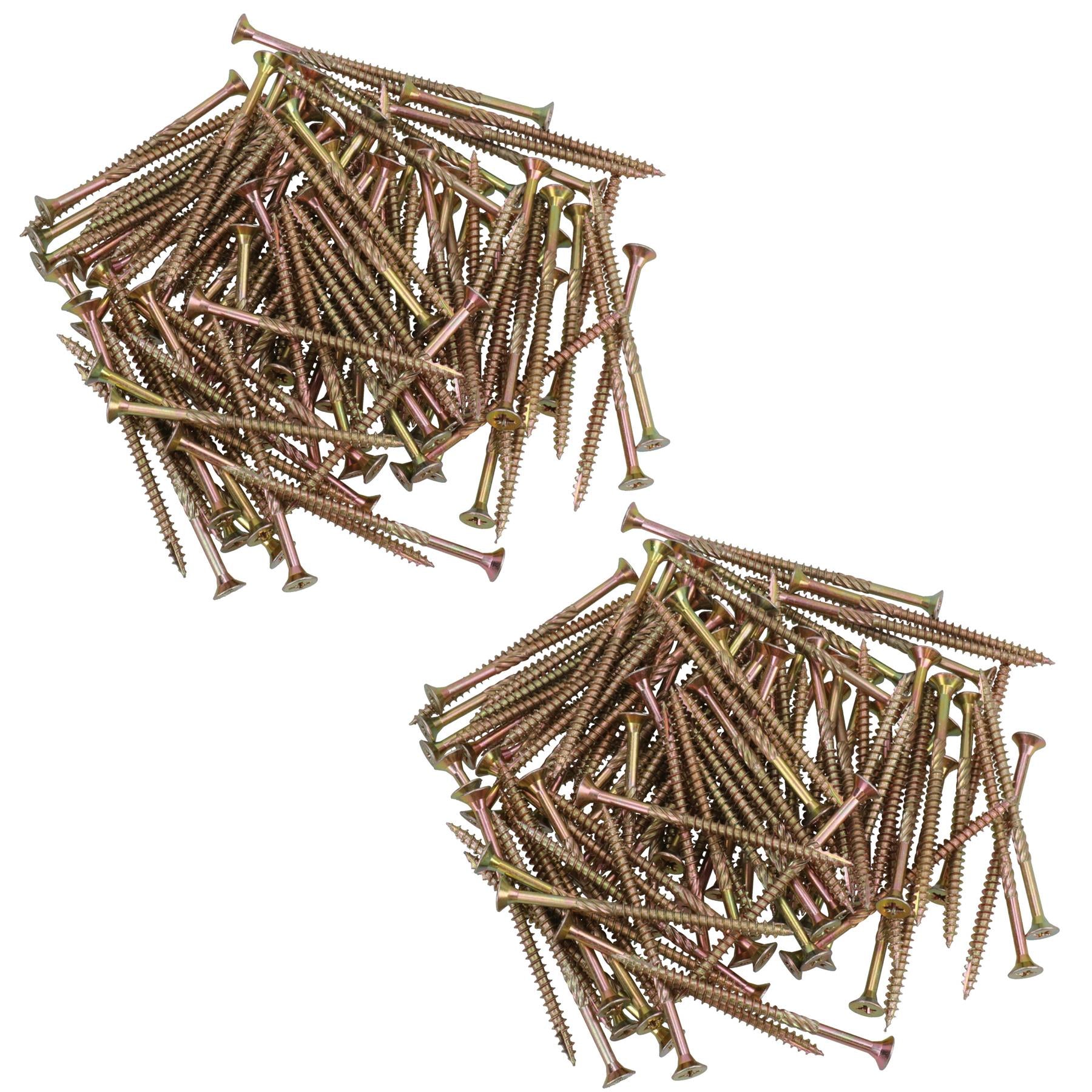 Senkkopf-Holzschrauben 5,0 x 80 mm, gezahnter Rand, verhindert Splittern, PZ2